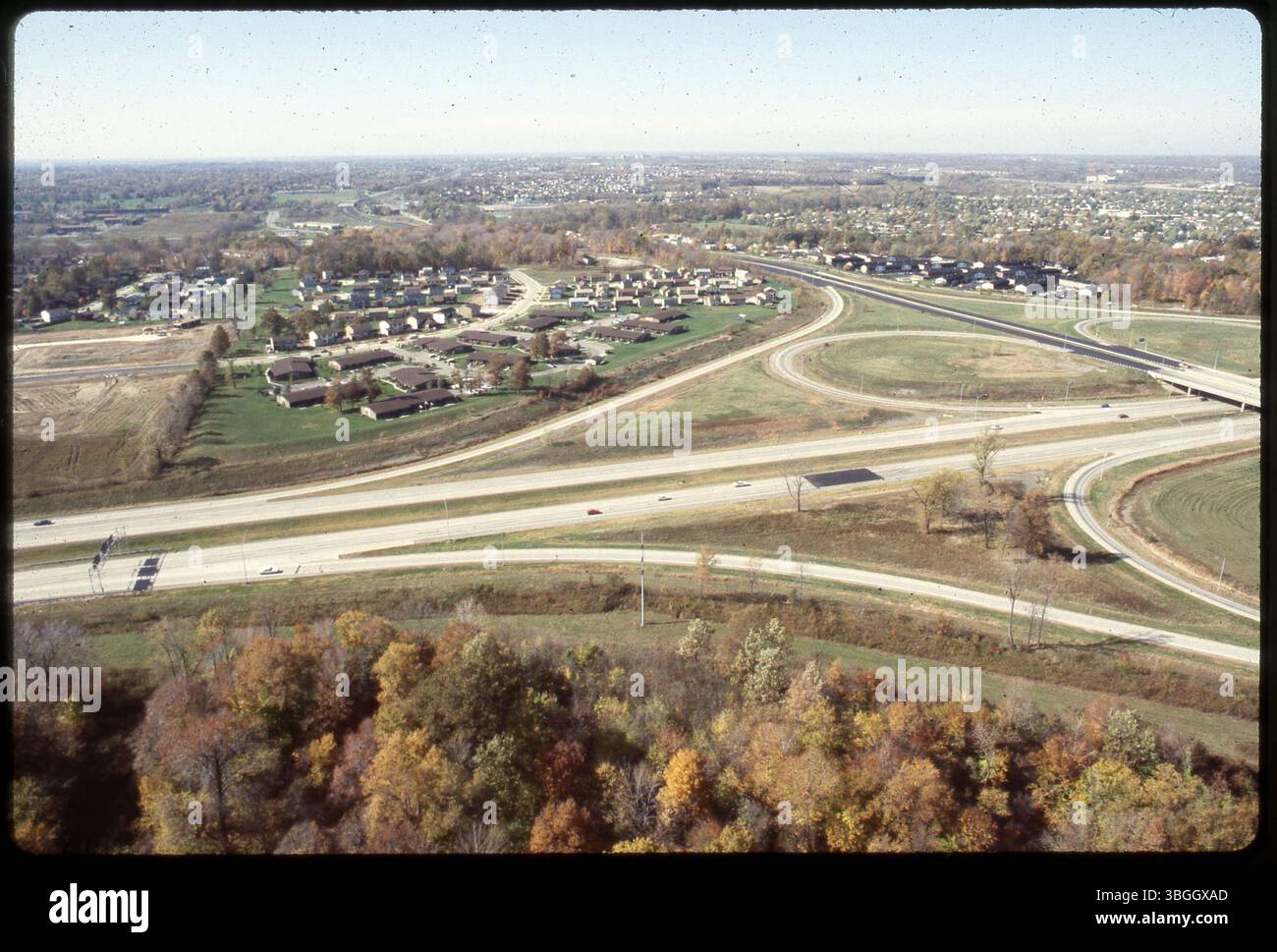 Aerial view of the interchange between Interstate 270 and Ohio Route ...