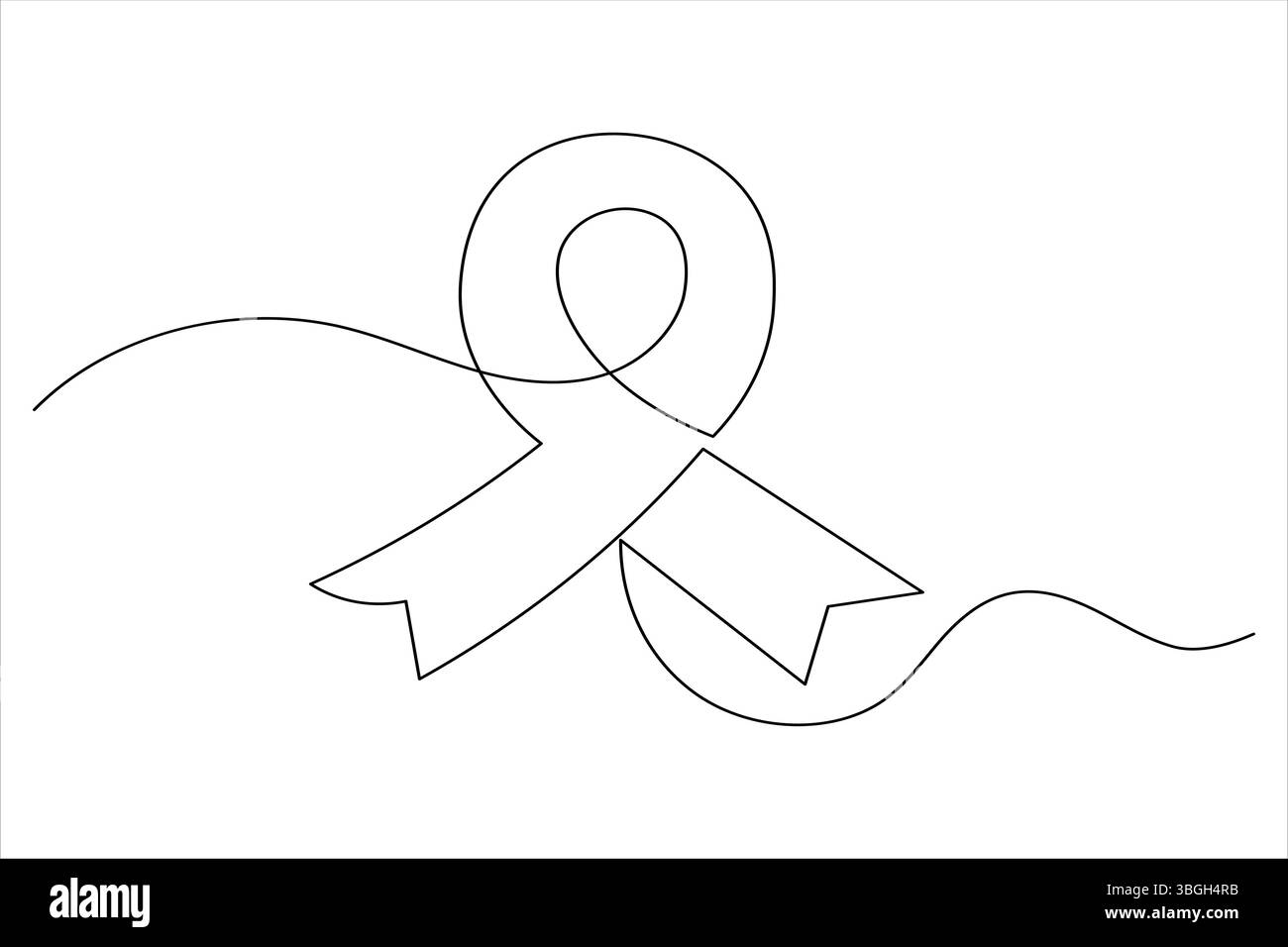 Clean Ribbon Outline Clean ribbon vector Black and White Stock Photos & Images - Alamy