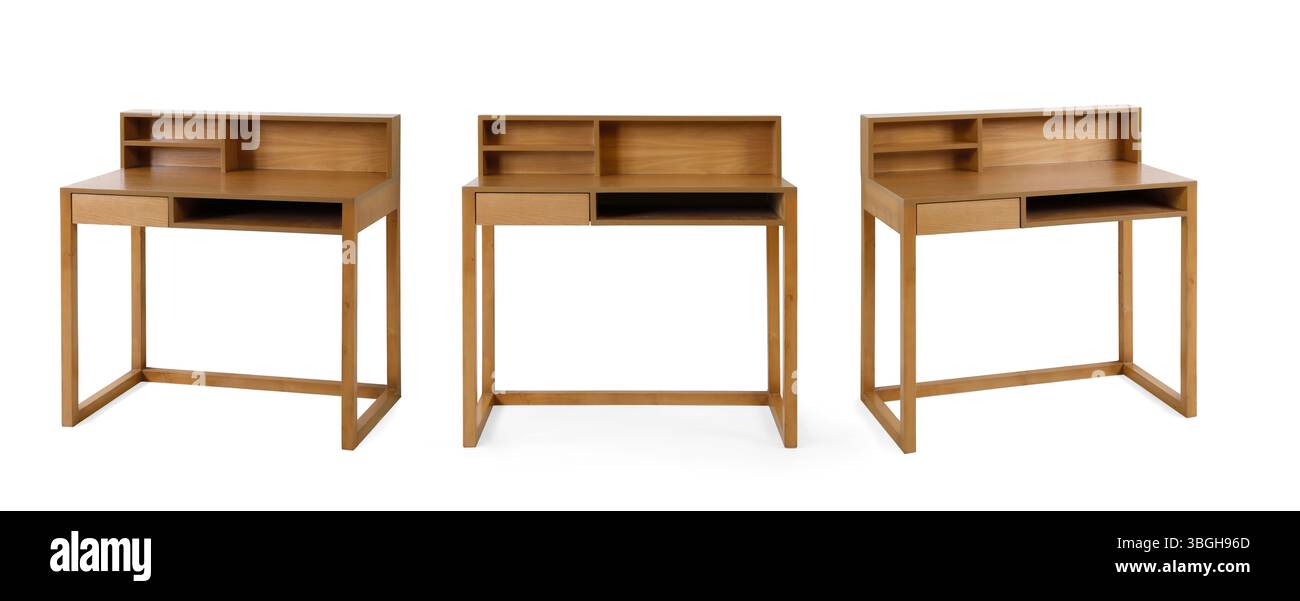 desk different angle isolated on white background . Stock Photo
