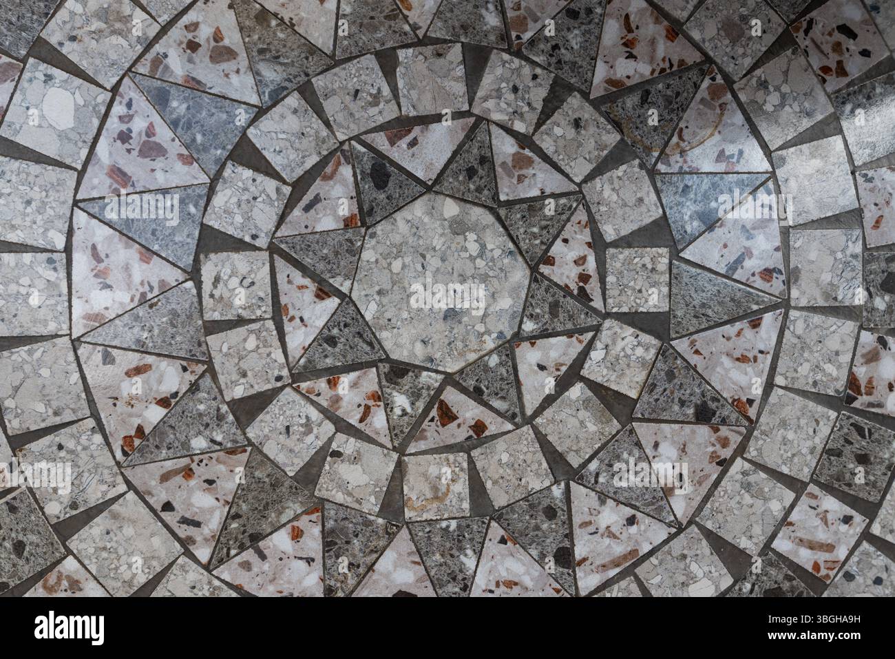 Mosaic Stone Tile Table Top Pattern Background Stock Photo