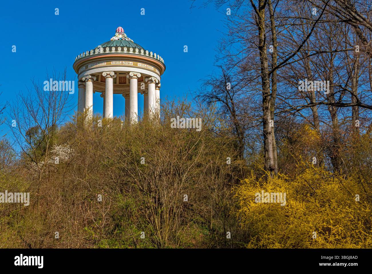 Monopteros in the English Garden, English Garden, Munich, Upper Bavaria, Bavaria, Germany Stock Photo