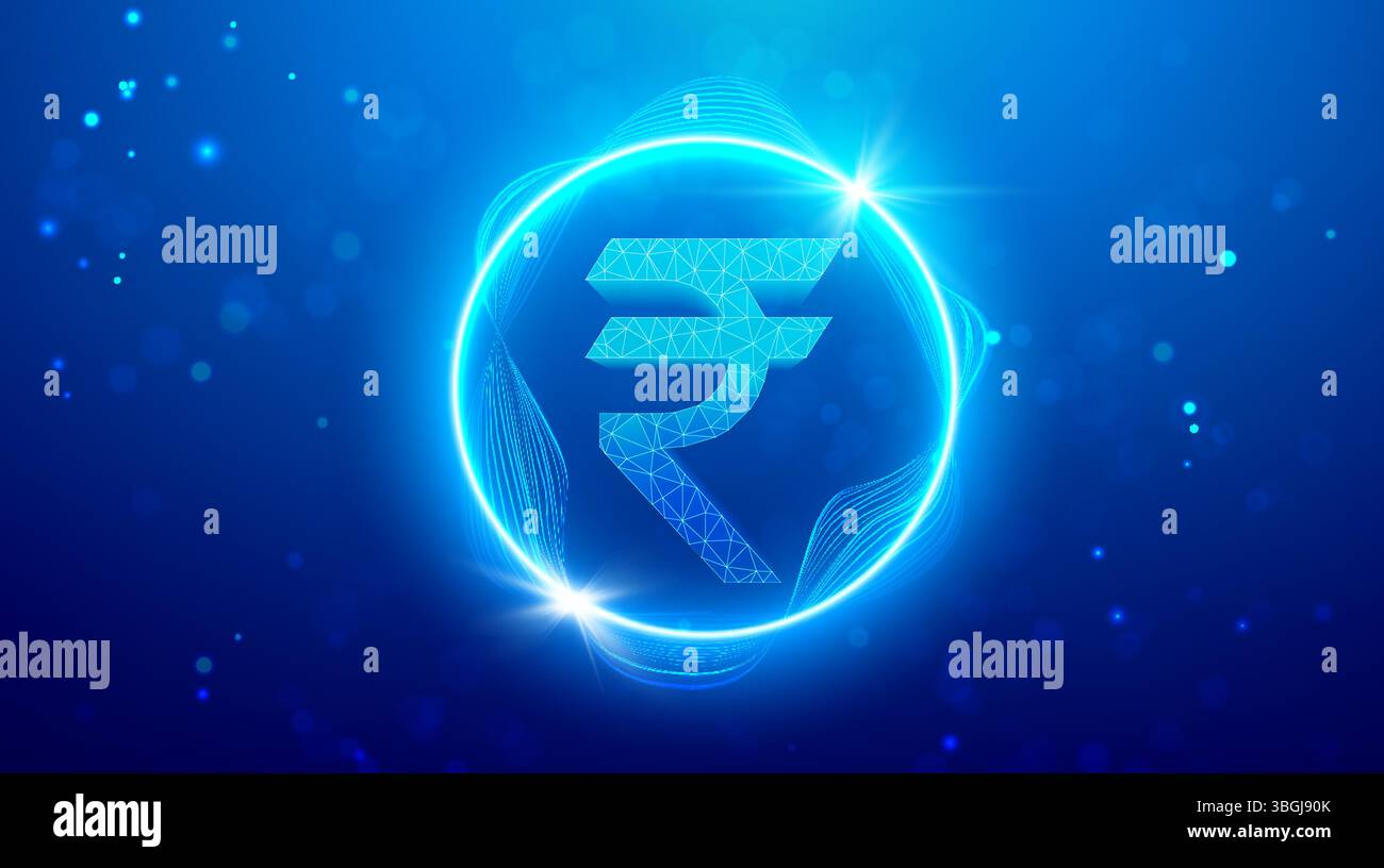 Blue sign indian rupee symbol hi-res stock photography and images - Alamy