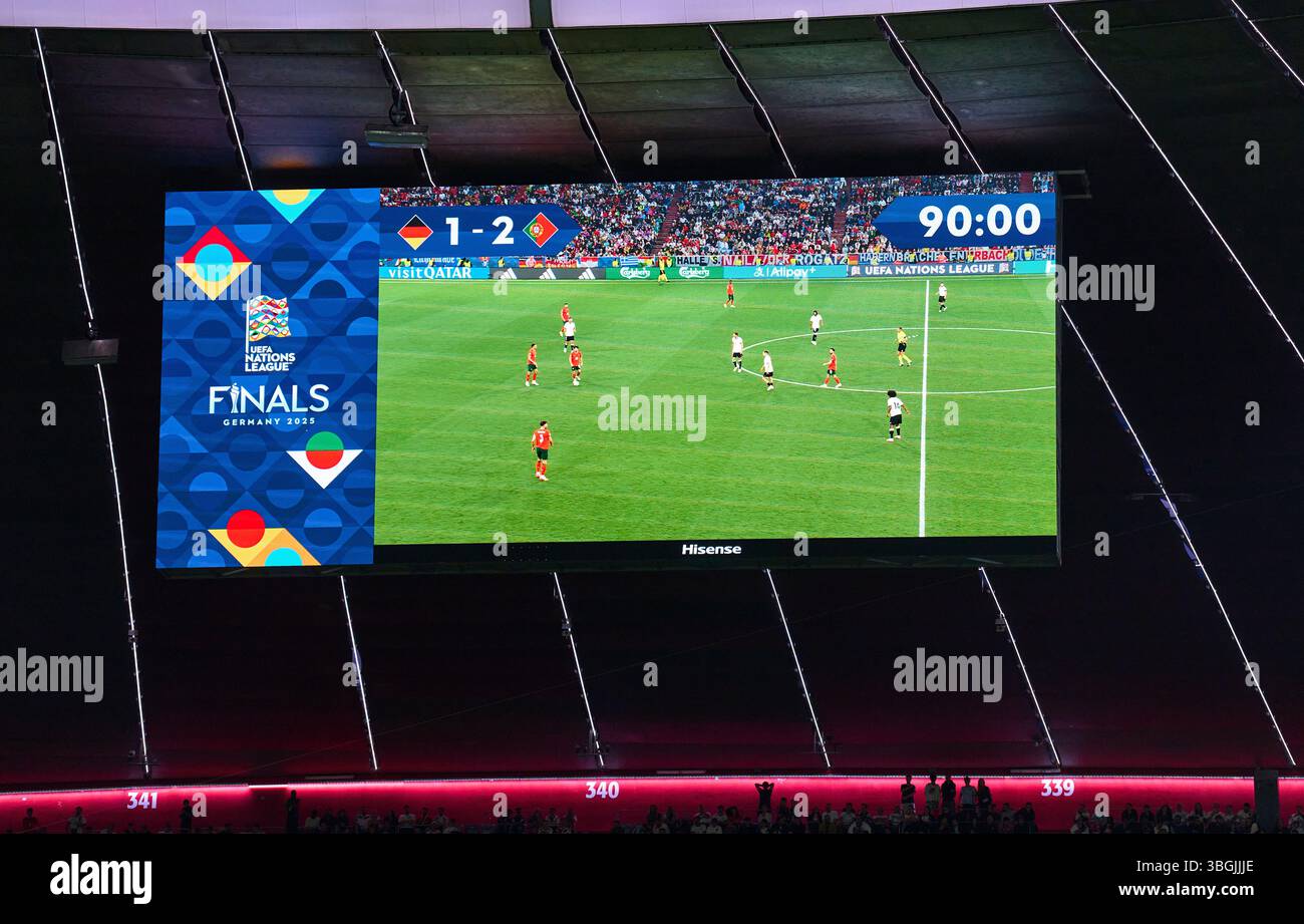 Screenboard in the UEFA Nations League 2025 semi final match GERMANY ...