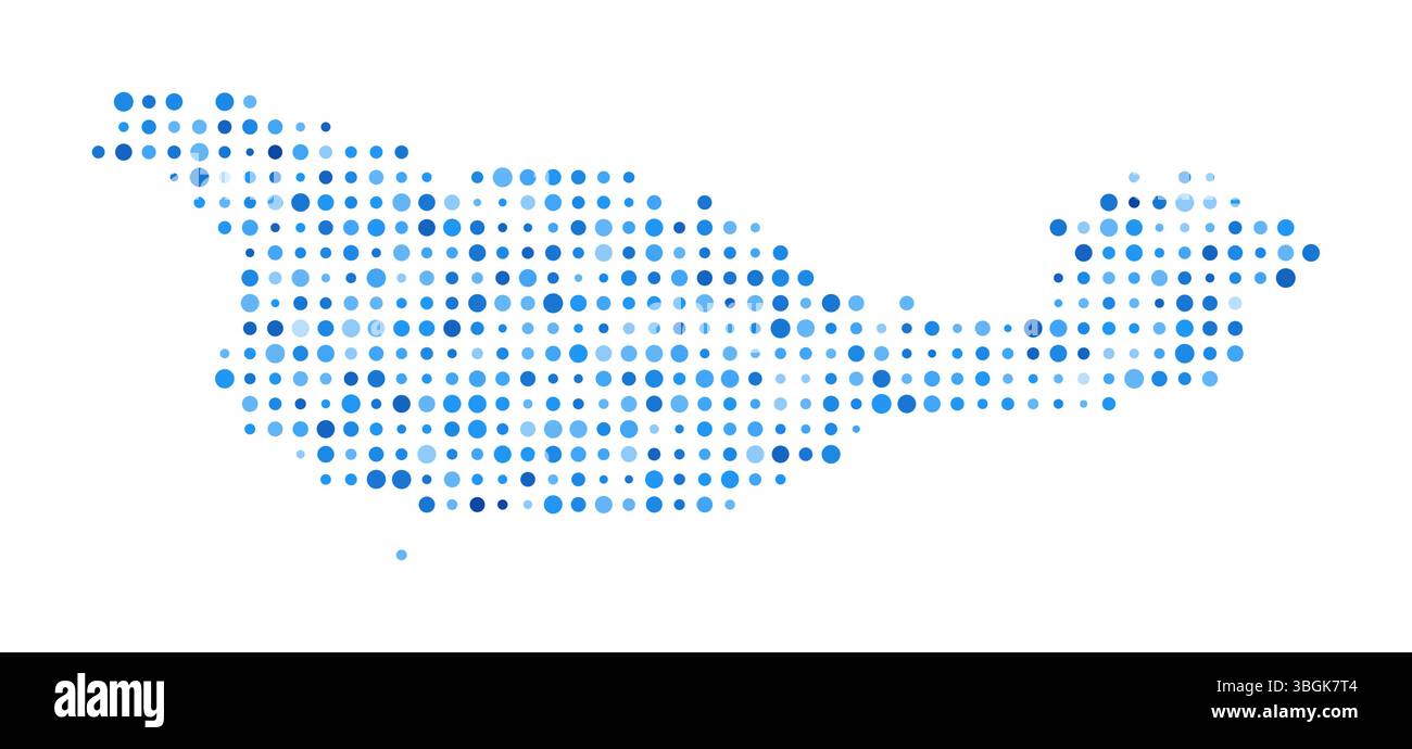 Santa Cruz Island Dot Map. Digital Style Boundary Shape. Santa Cruz ...