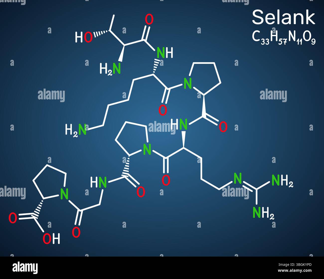 Selank Selank molecule. Synthetic heptapeptide with anxiolytic and ...