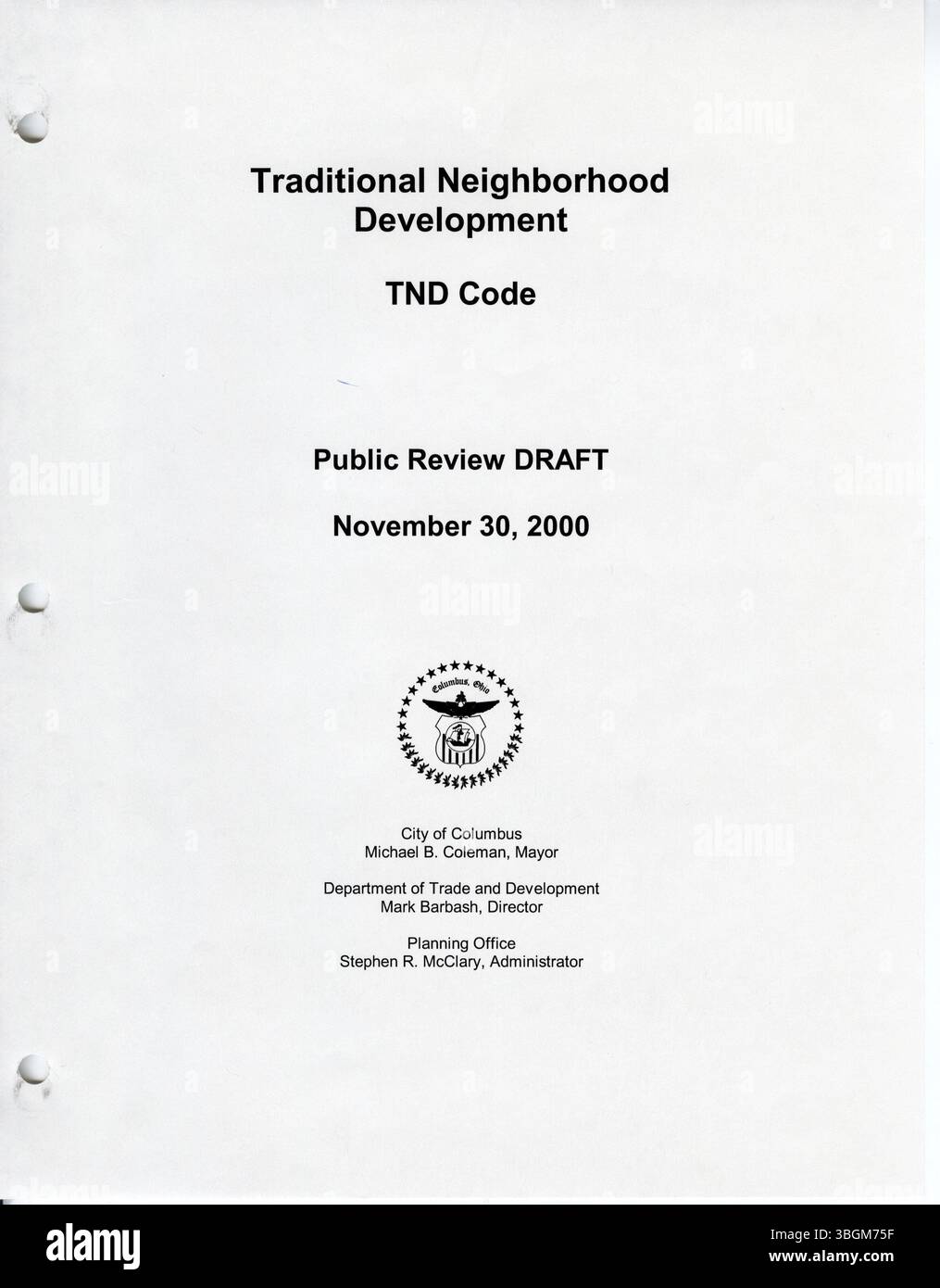 Compact Draft This 2000 draft document outlines a Traditional Neighborhood ...
