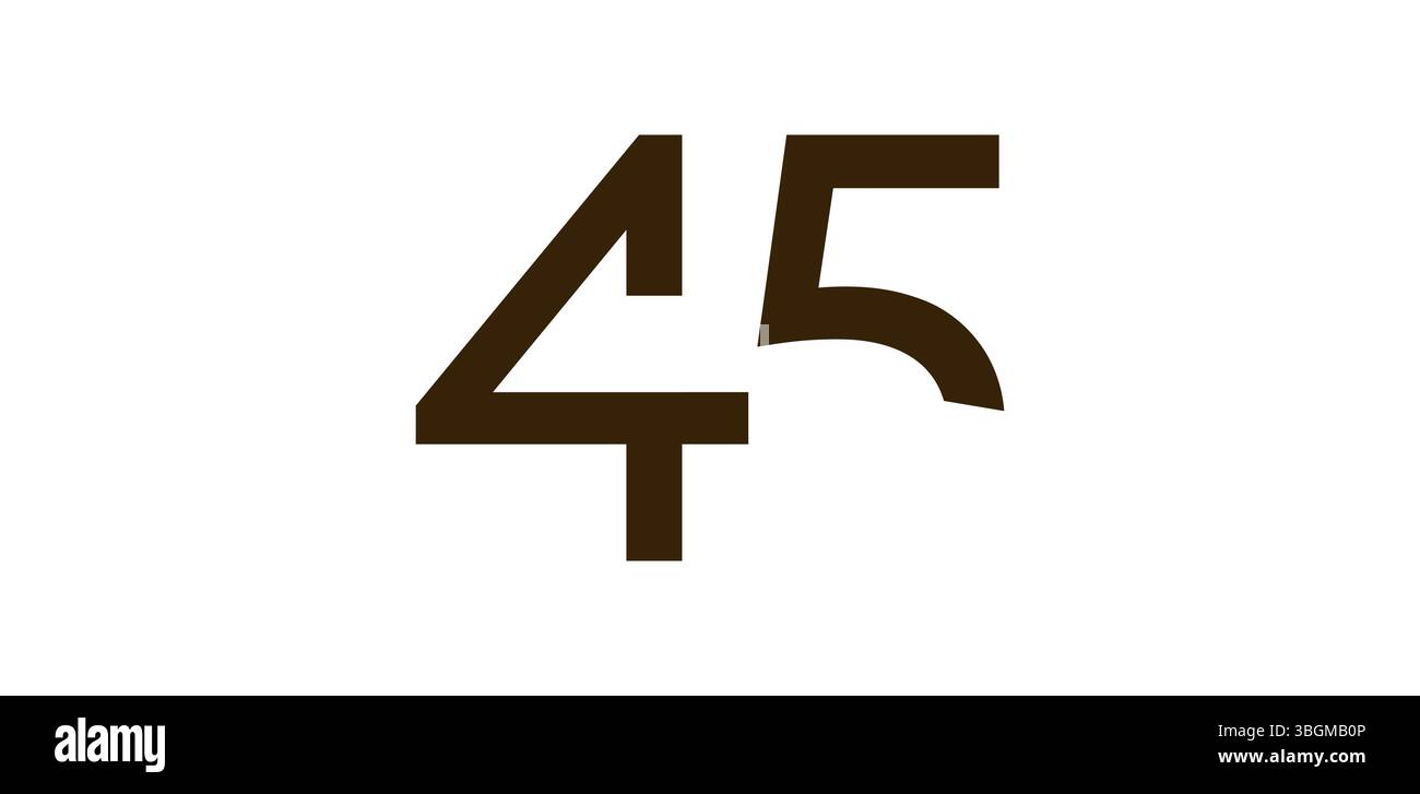 Isolated abstract black 45th anniversary hi-res stock photography and ...