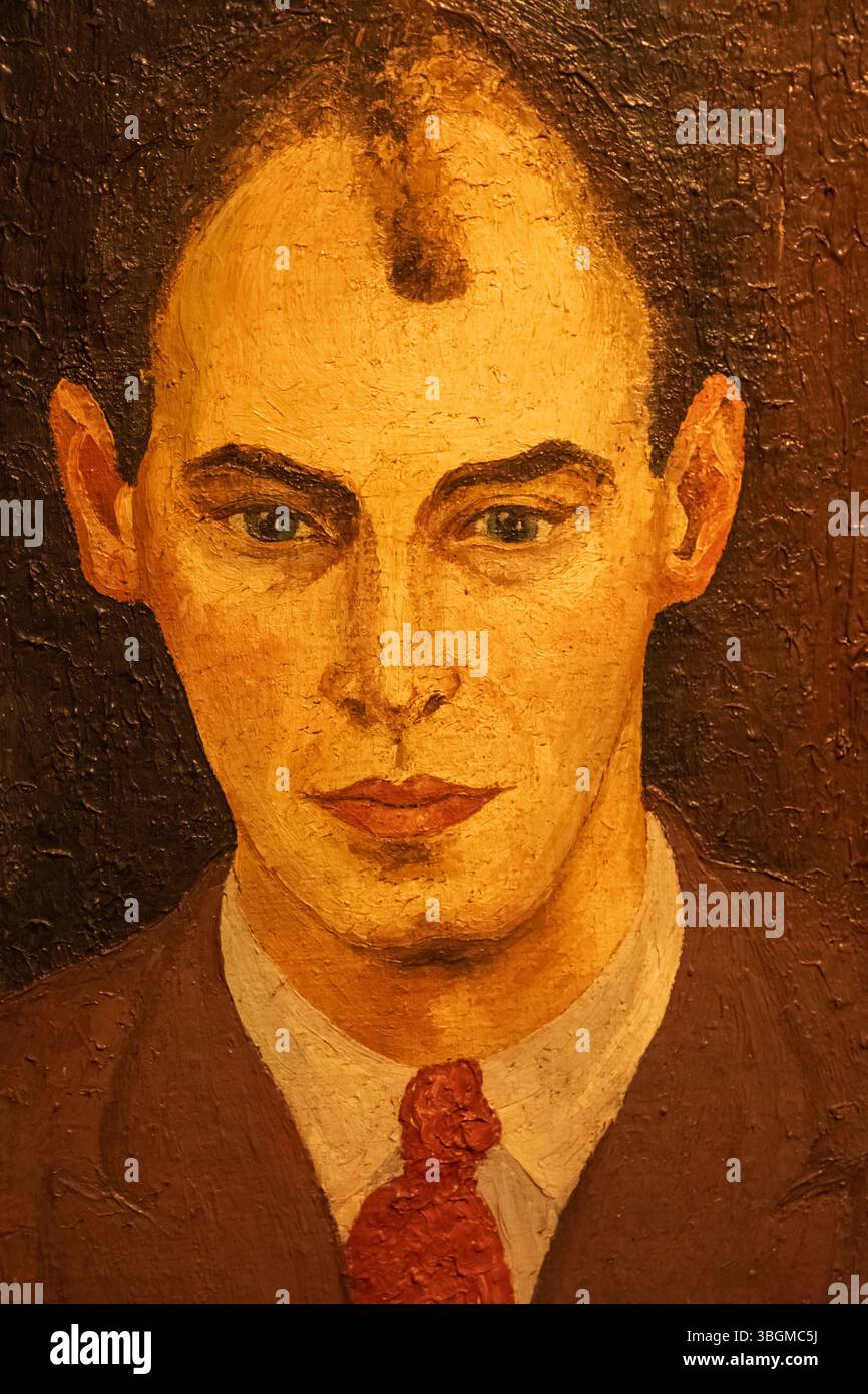 Portrait of Arthur Lett-Haines by Cedric Morris dated 1928 Stock Photo