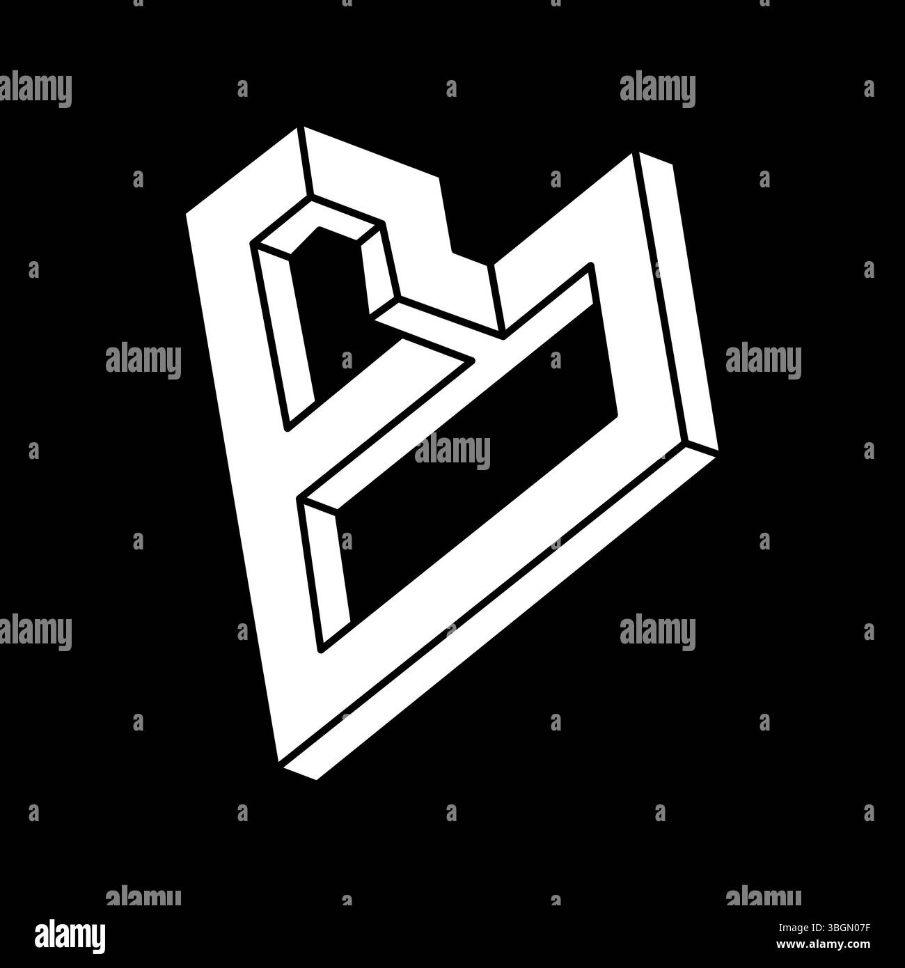 Escher paradox geometry. Optical illusion object. Sacred geometric ...