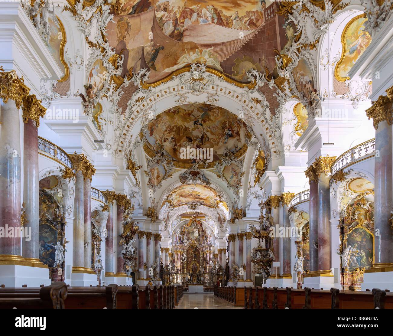 Interior of the Abbey Church of Zwiefalten, Baden-Württemberg