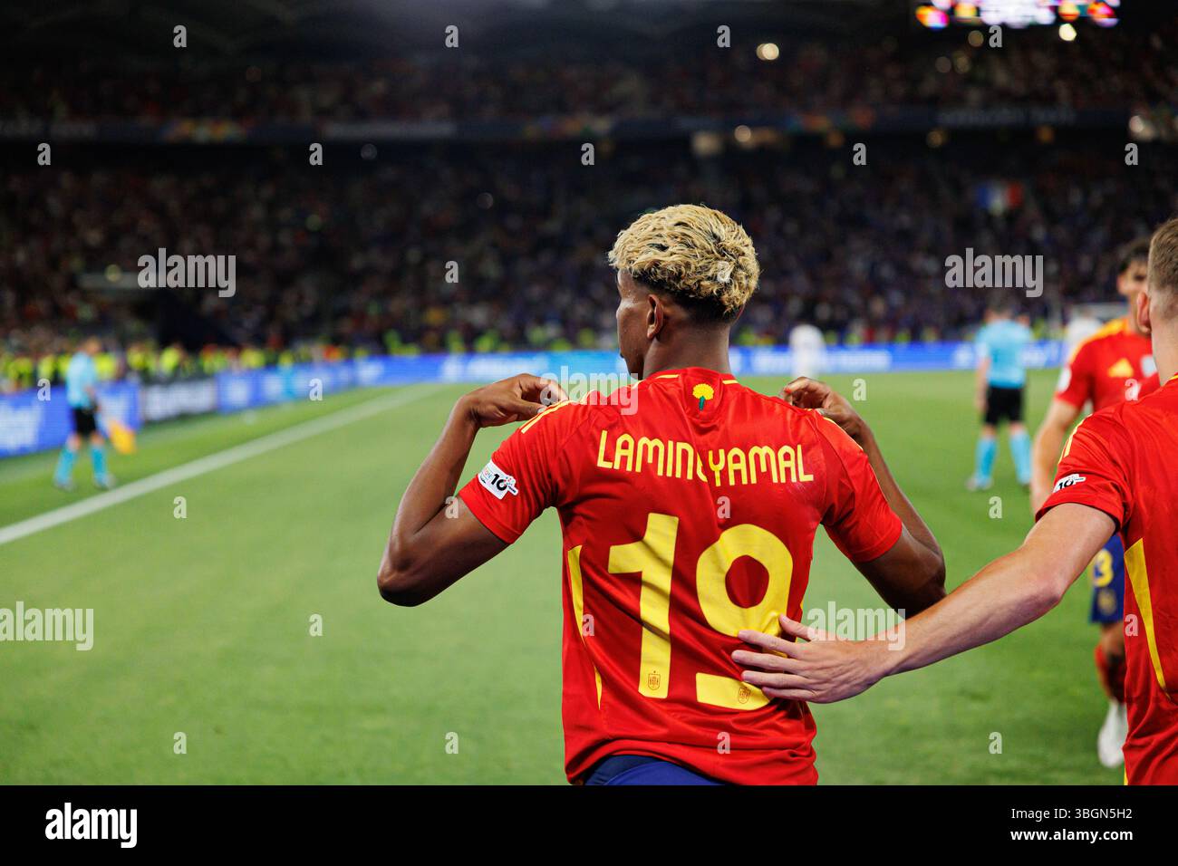 Lamine Yamal Seen Celebrating After Scoring Goal During UEFA Nations lamine-yamal-seen-celebrating-after-scoring-goal-during-uefa-nations