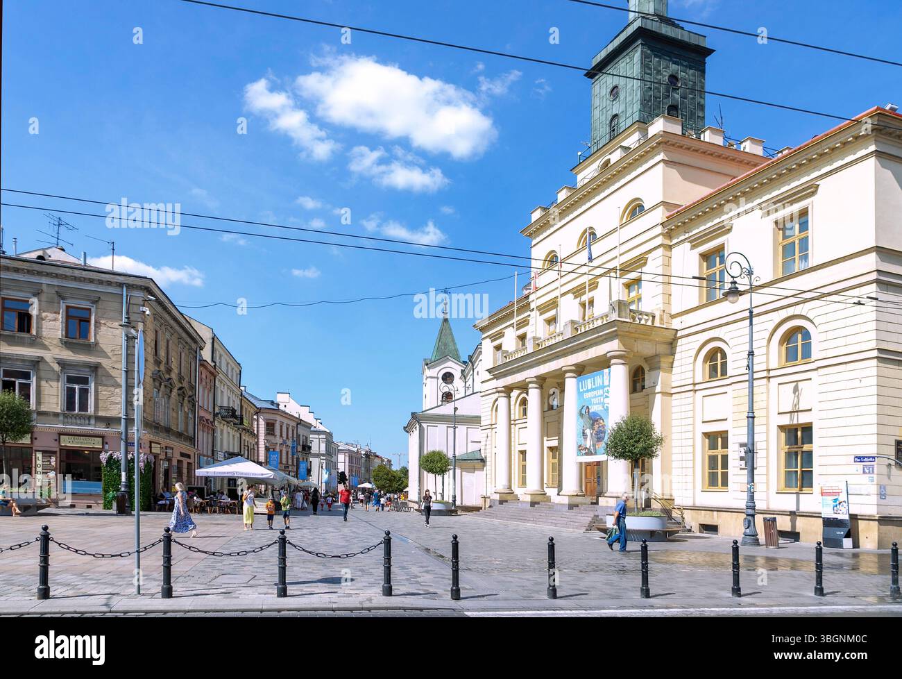 New Town Hall (Novy Ratusz) on Plac Lokietka in Lublin in the Lubelskie Voivodeship in Poland Stock Photo