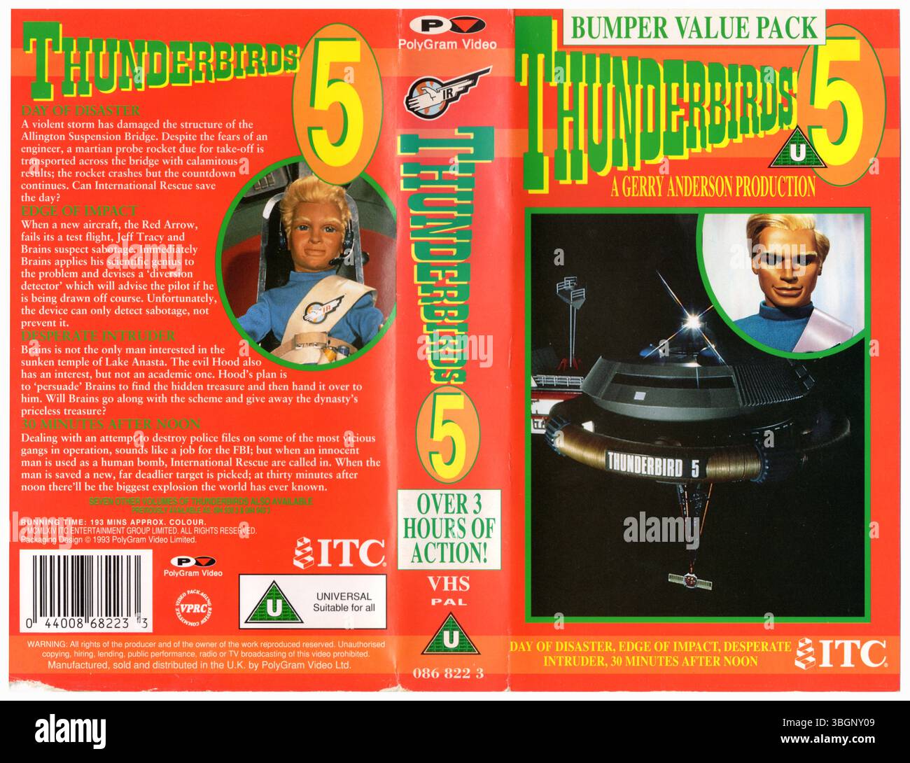 Thunderbirds 5: Day Of Disaster, Edge Of Impact VHS Cover