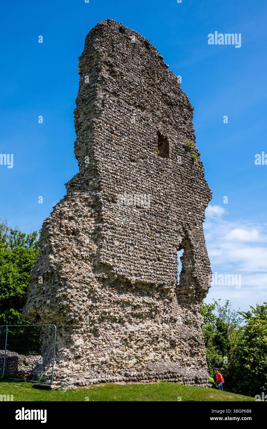 The Ruins Of Bramber Castle In The Village Of Bramber, West Sussex, UK ...