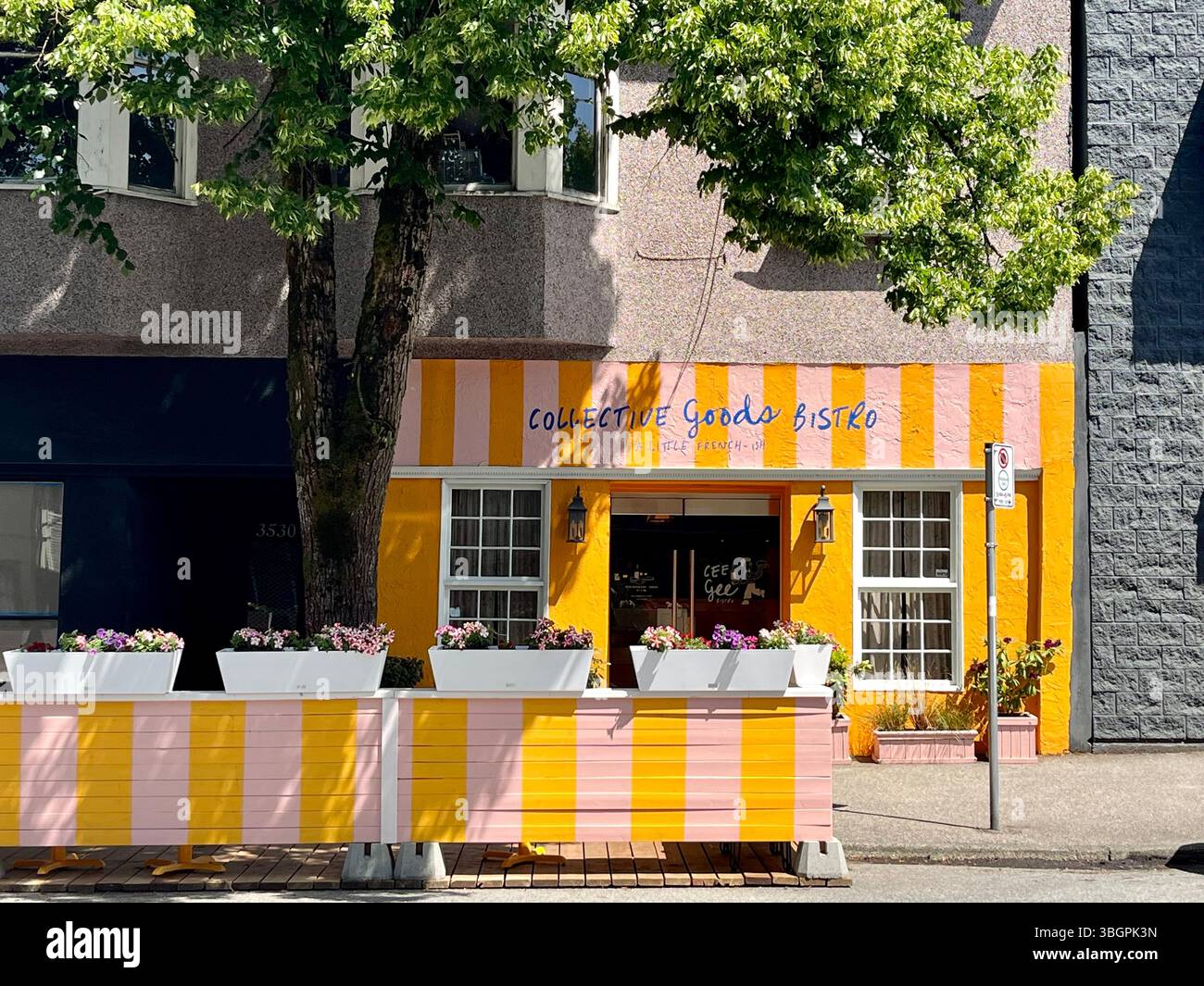 Collective Goods Bistro, East Vancouver, BC, Canada - Smartphone Captured Stock Image