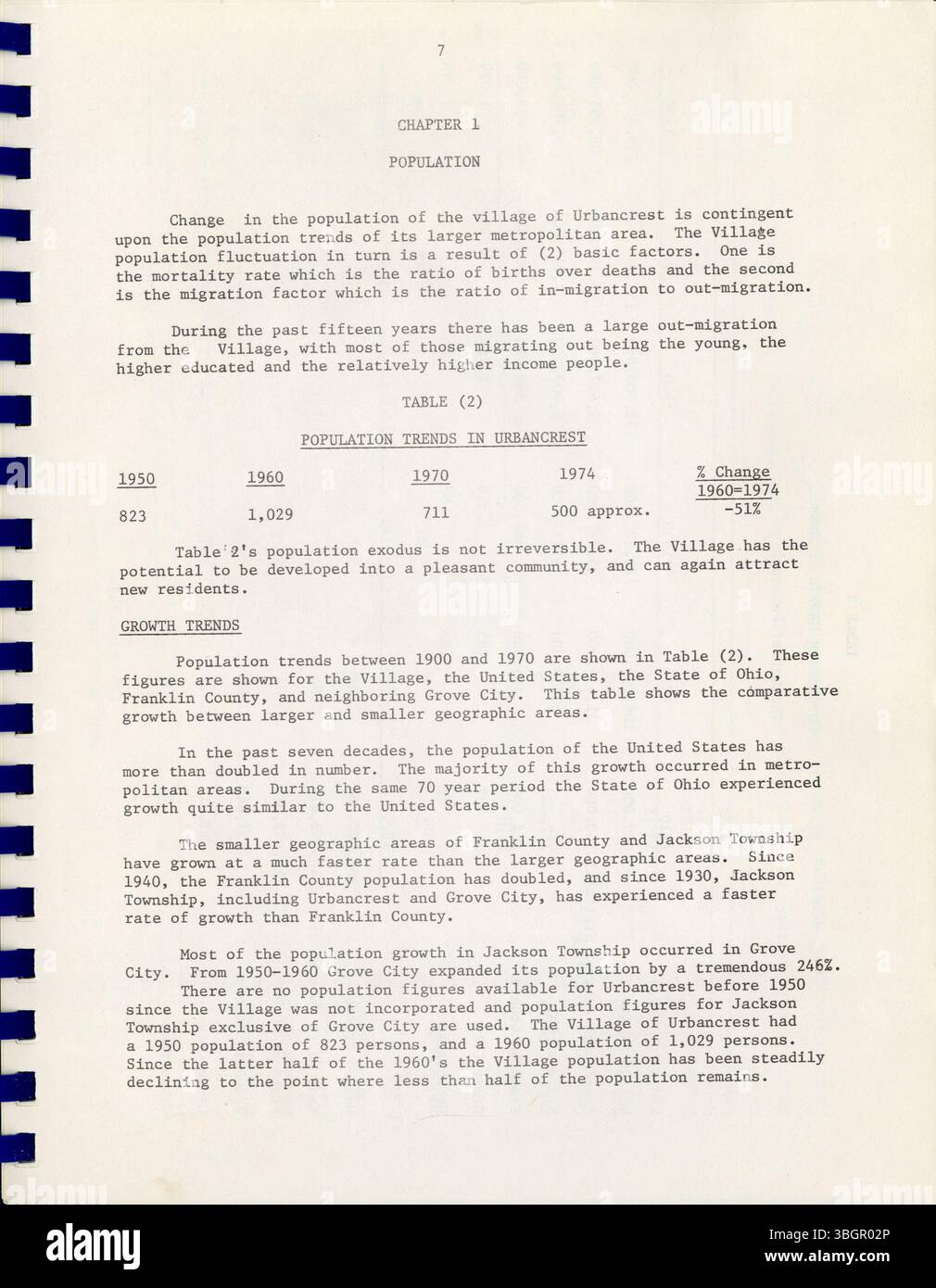 The Urbancrest Comprehensive Community Development Plan 1974 focuses on ...