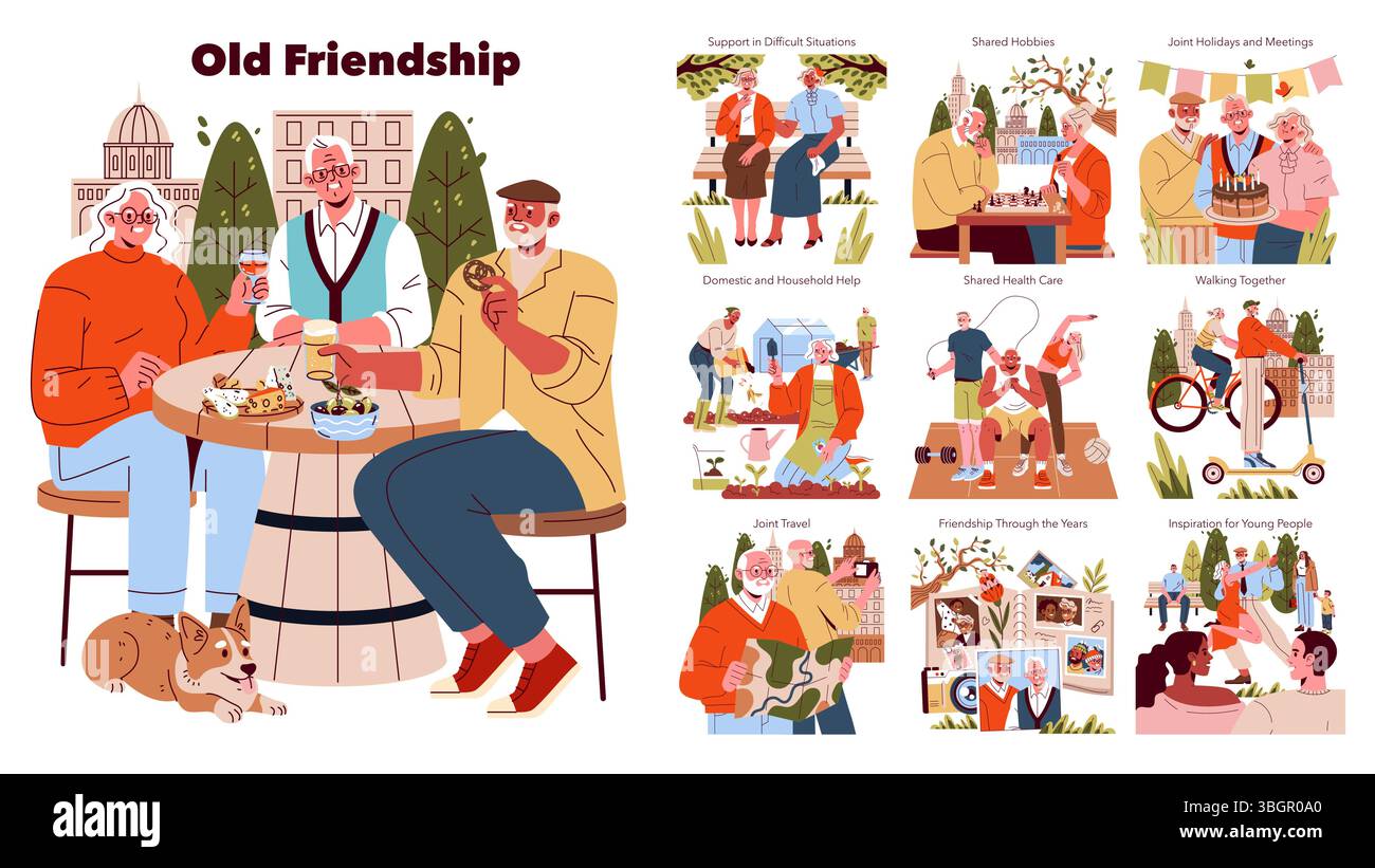 Cheerfulness togetherness Stock Vector Images - Alamy