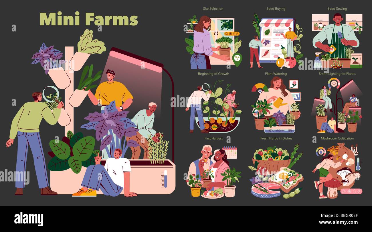 Farms and gardens Stock Vector Images - Alamy