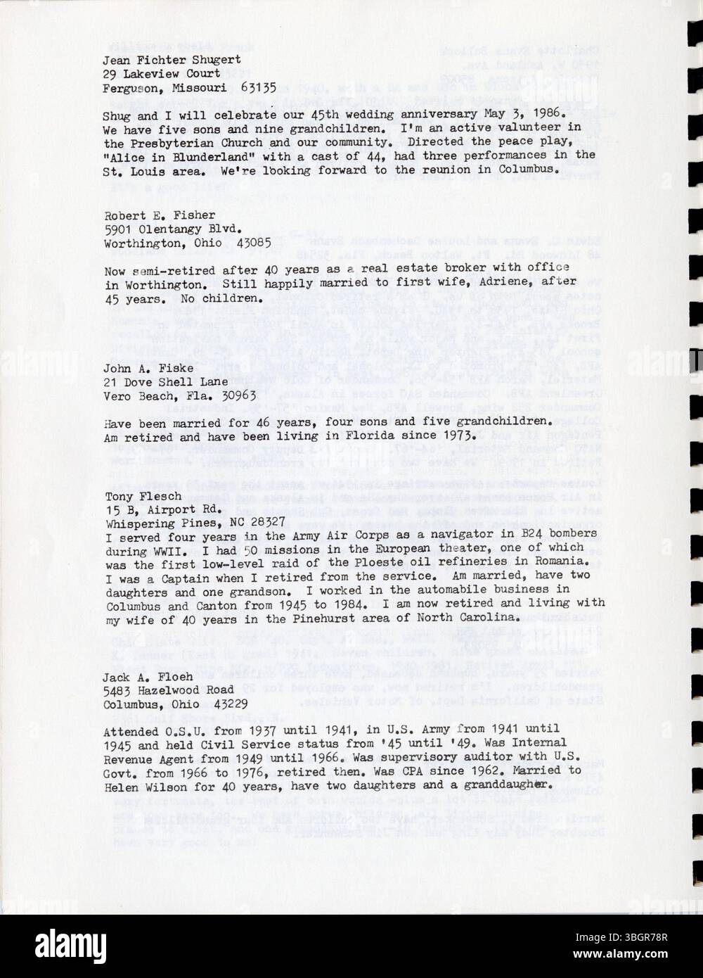 This booklet records the 50th reunion of the North High School class of ...