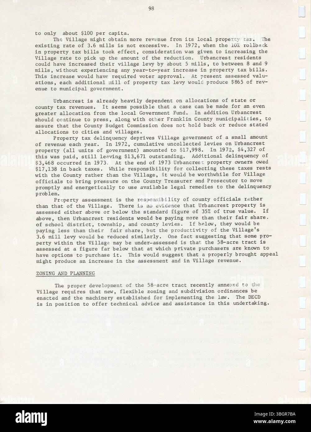 The 1974 Urbancrest Comprehensive Community Development Plan presents a ...