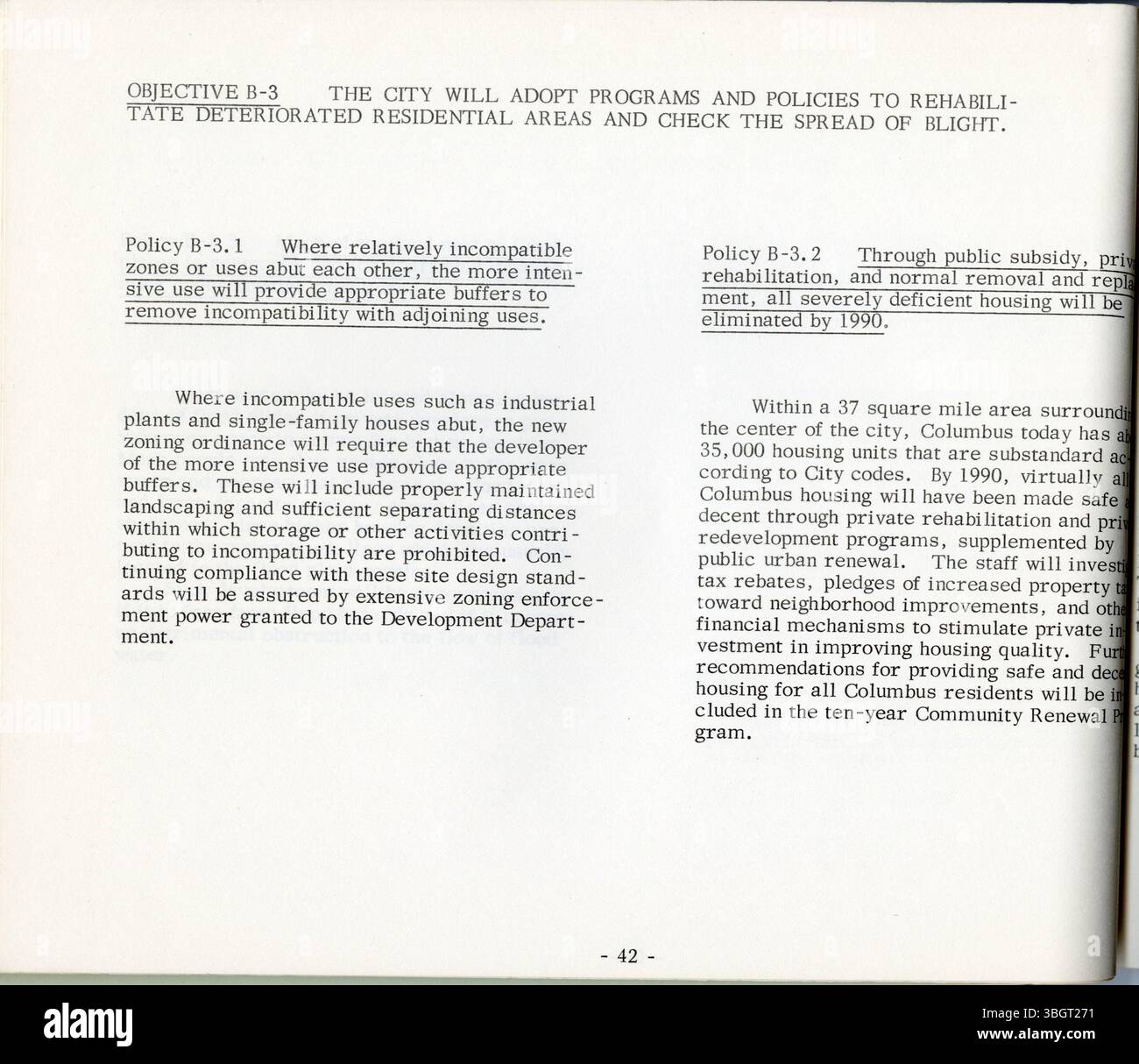 This draft outlines the objectives and policies that will drive the ...