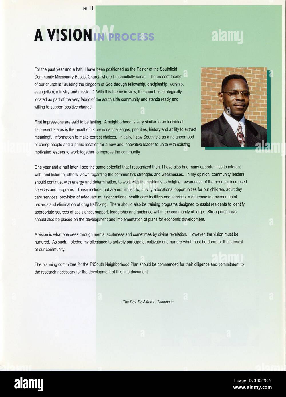 The TriSouth Neighborhood Plan details the boundaries and key ...