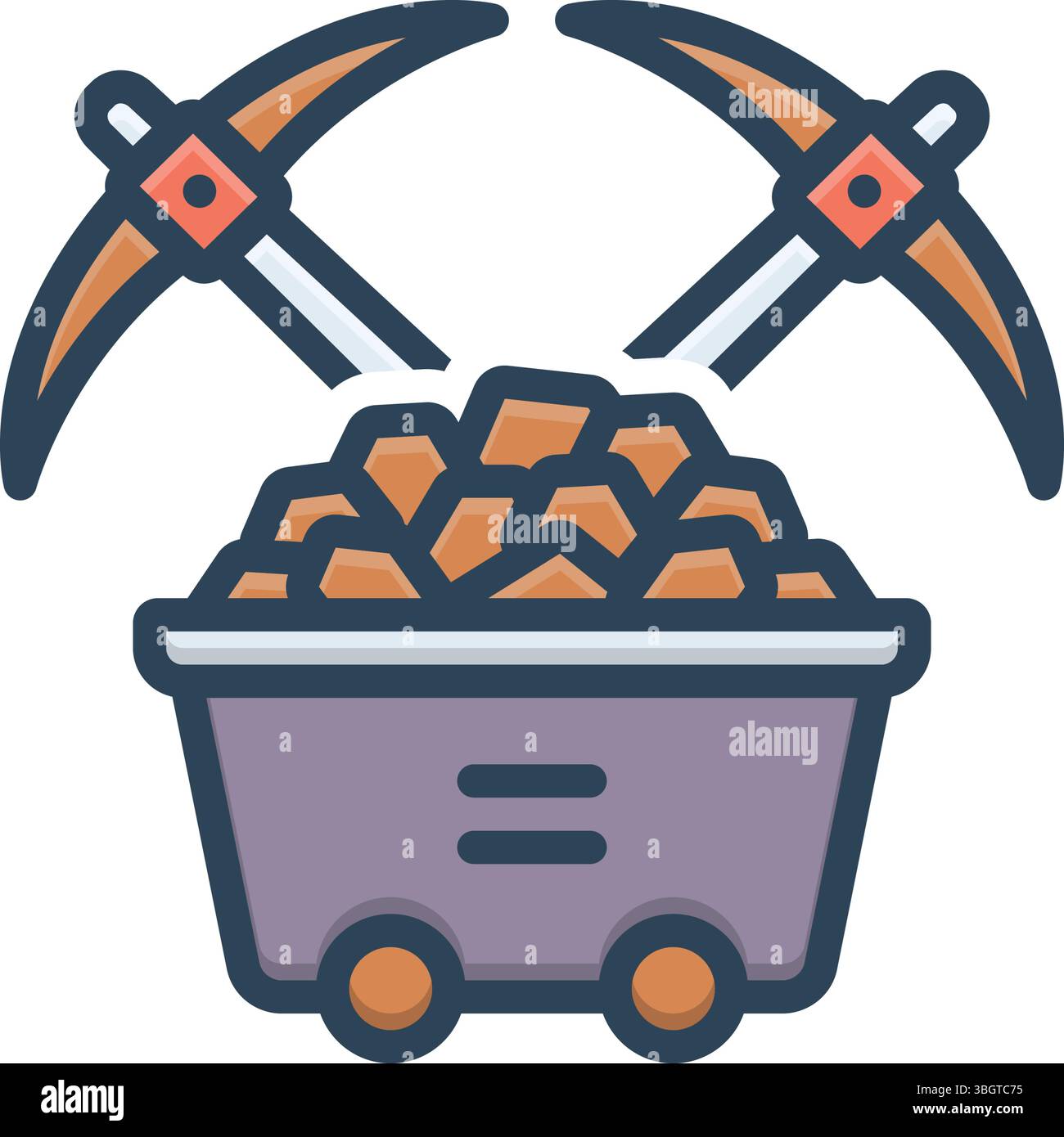 Icon for coal mine, coal Stock Vector