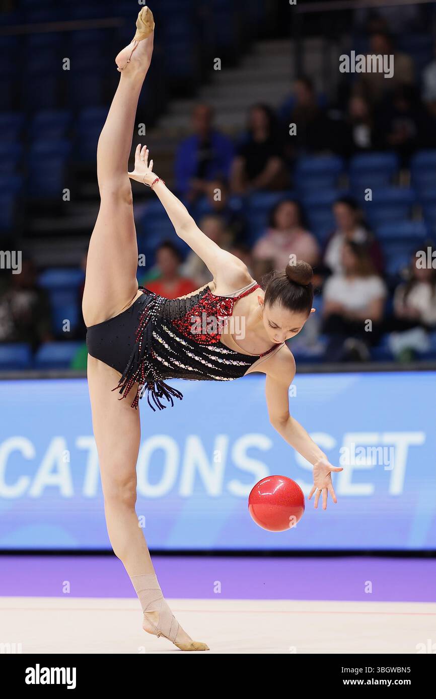 Maena Millon (France), Qualification Ball during the 2025 Rhythmic ...