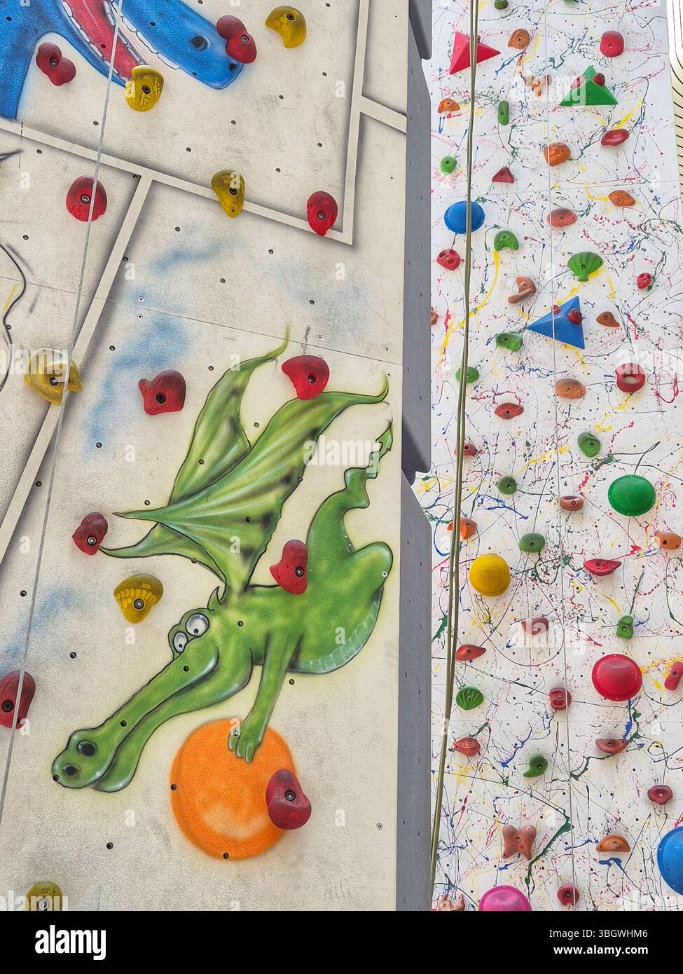 A closeup shot of a climbing wall. mountain climbing - Smartphone Captured Stock Image