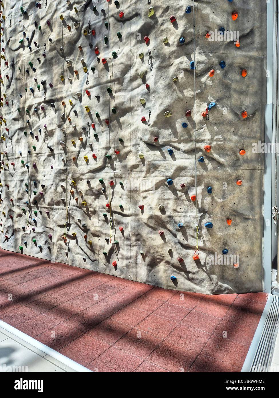 A closeup shot of a climbing wall. mountain climbing - Smartphone Captured Stock Image