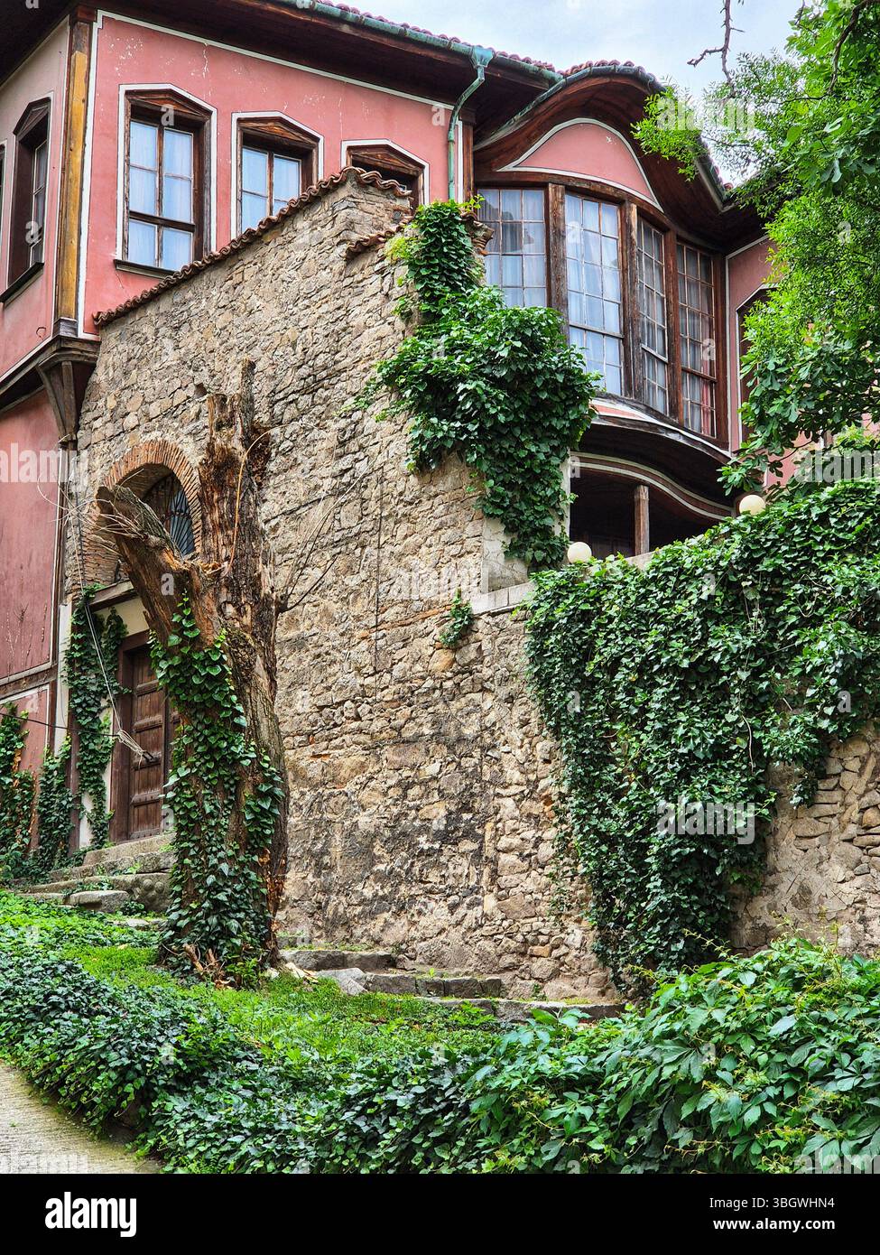 The historic house with a beautiful view. Plovdiv, Bulgaria - Smartphone Captured Stock Image