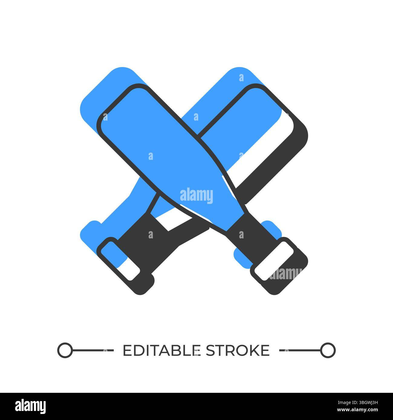 Bets pair offset shadow line icon Stock Vector