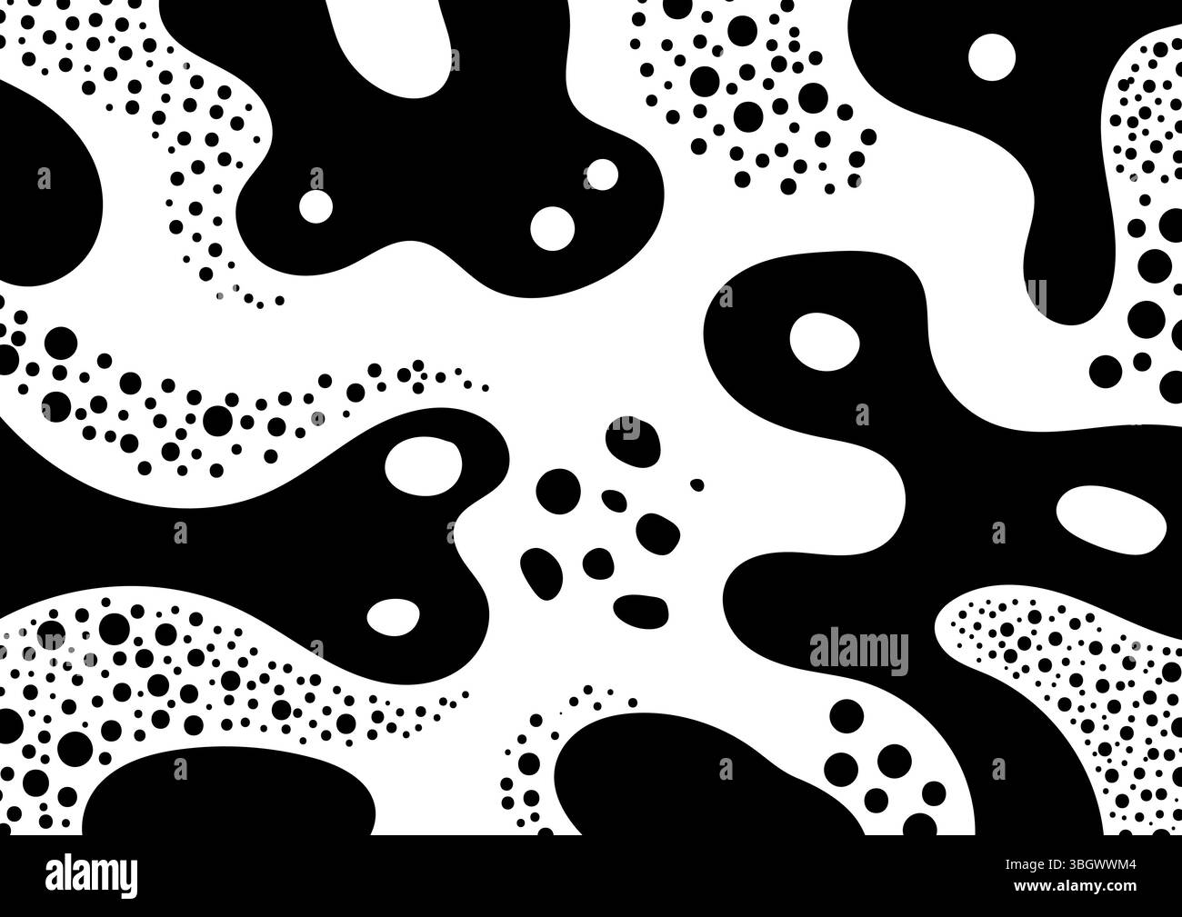 dynamic black and white abstract pattern featuring organic flowing ...