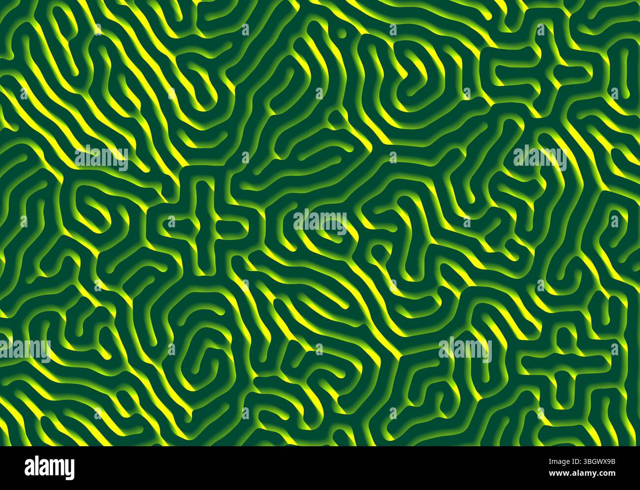 Abstract background with optical illusion generative pattern and vibrant fluid psychedelic colors Stock Vector