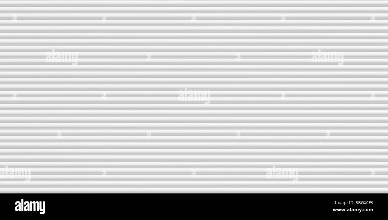 abstract 3D volume smooth striped plastic pipe pattern or texture for background Stock Photo
