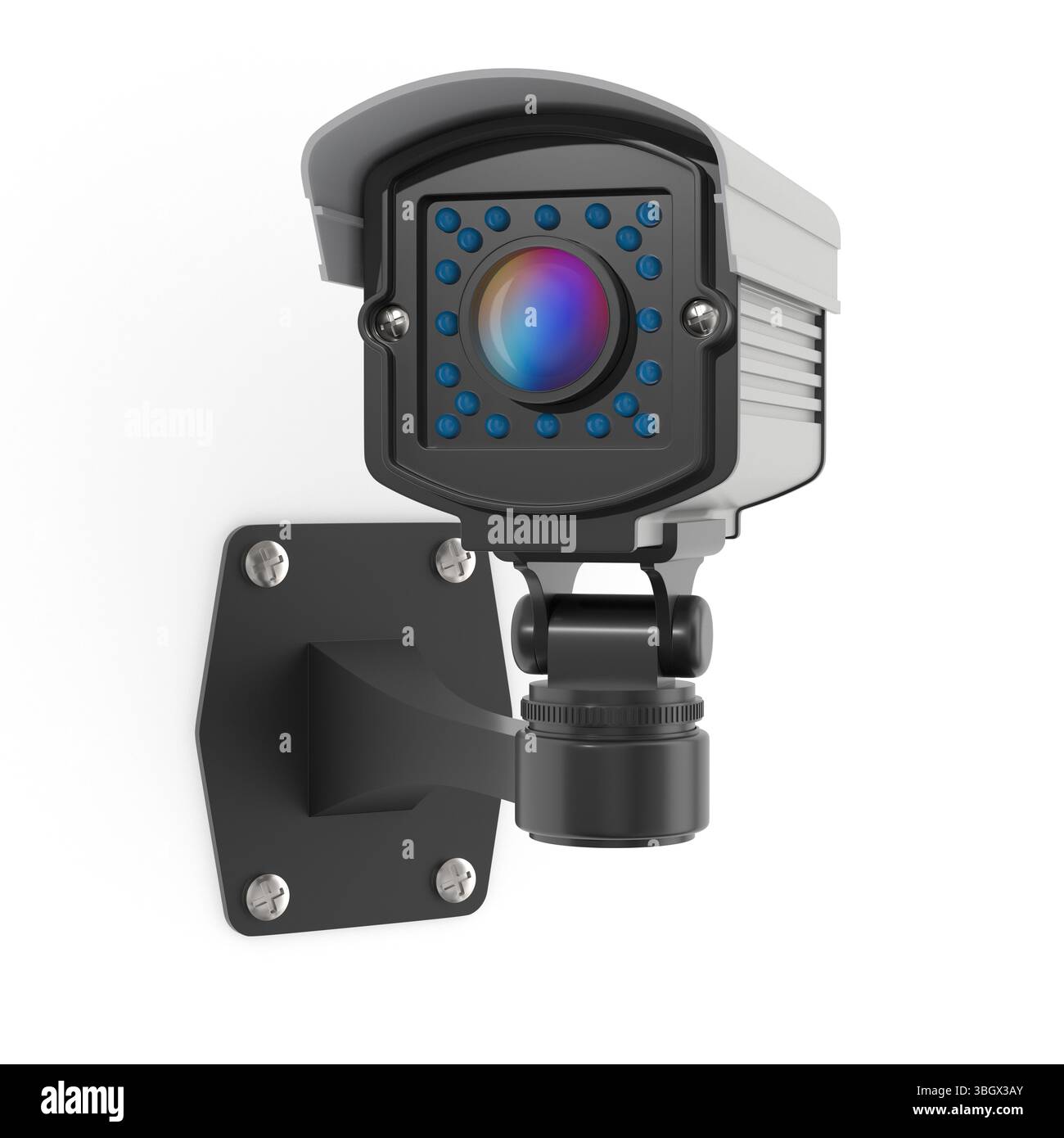 CCTV Camera on white background. Isolated 3D illustration Stock Photo ...