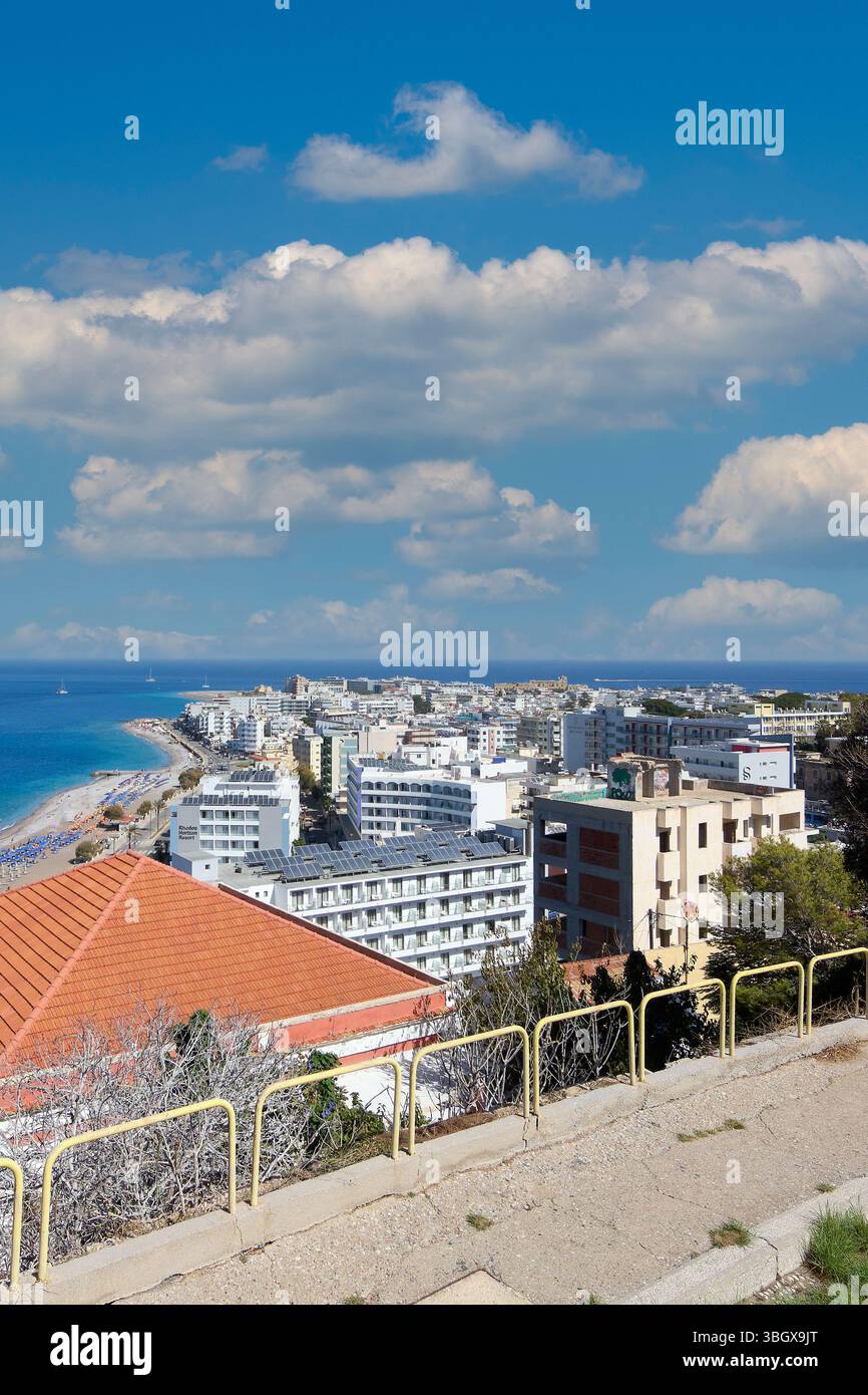 Rhodes. Greece - June 06, 2025: Panoramic view of Rhodes city and its ...