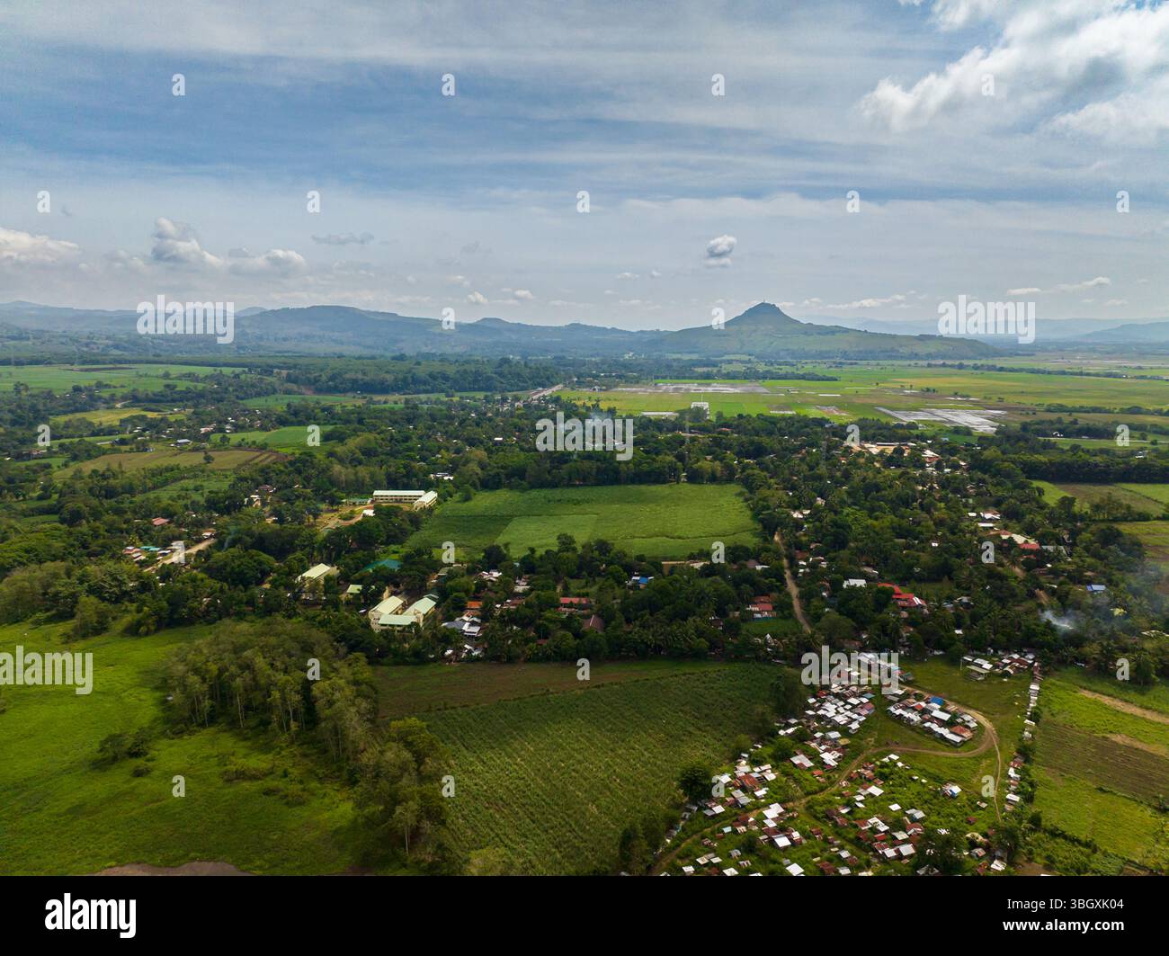Mountain farmland with growing corn fields. Bukidnon, Philippines ...