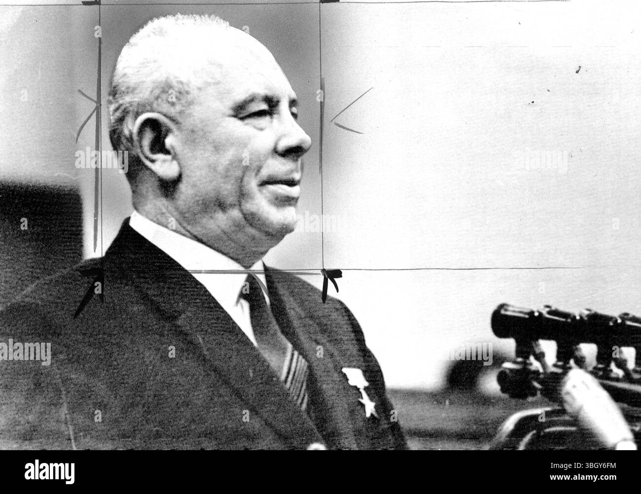 Nikolai Podgorny was a Soviet Ukrainian statesman. Stock Photo