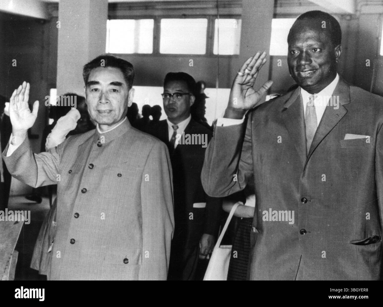 Zhou Enlai,  the first Premier of the People's Republic of China & Mobido Keita, the first President of Mali. 18 January 1964 Stock Photo