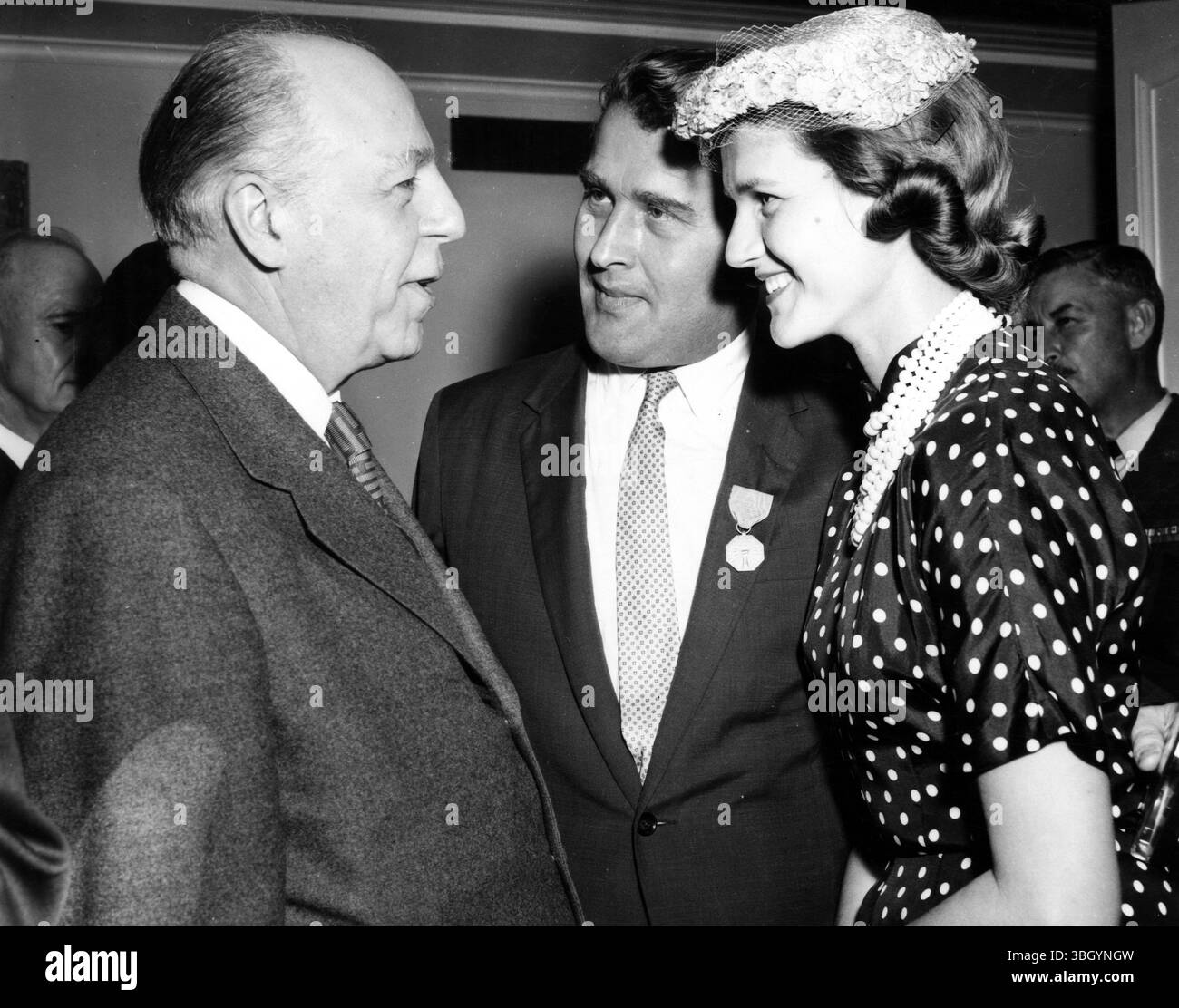 Army Secretary Wilber Brucker ( left ) congratulates Dr Wernher von ...
