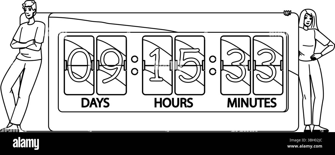 time digital timer countdown vector Stock Vector Image & Art - Alamy