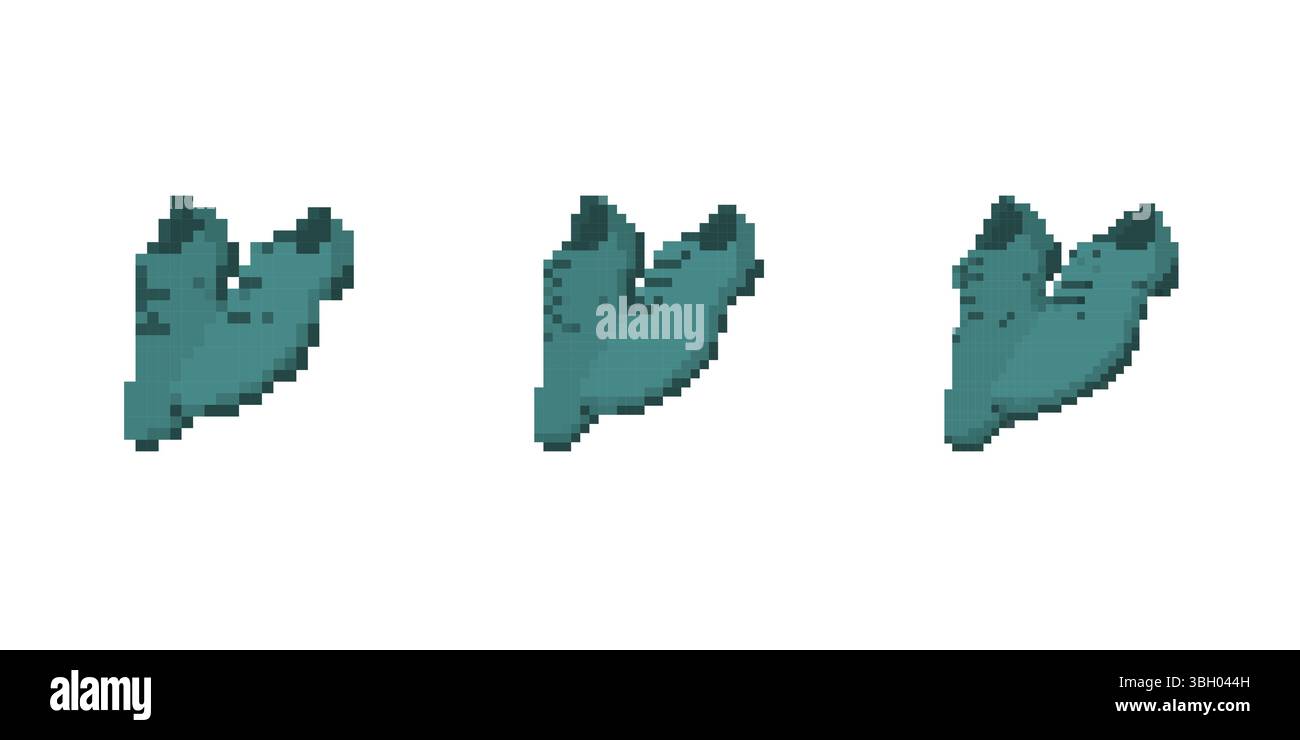 Mosaic pixel art anchors in a seamless row of three teal boat symbols ...