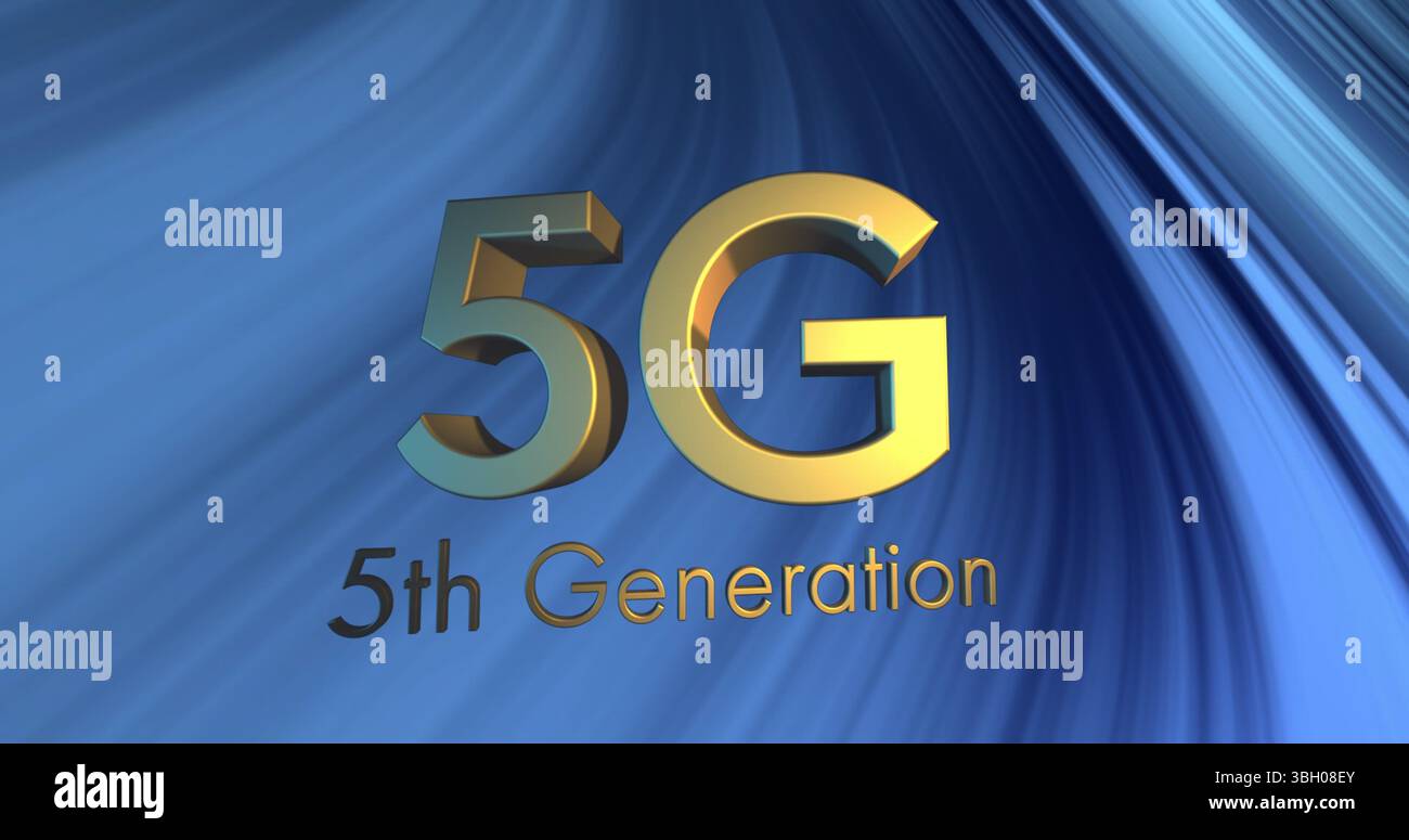 Image of 5g 5th generation text over blue background Stock Photo - Alamy