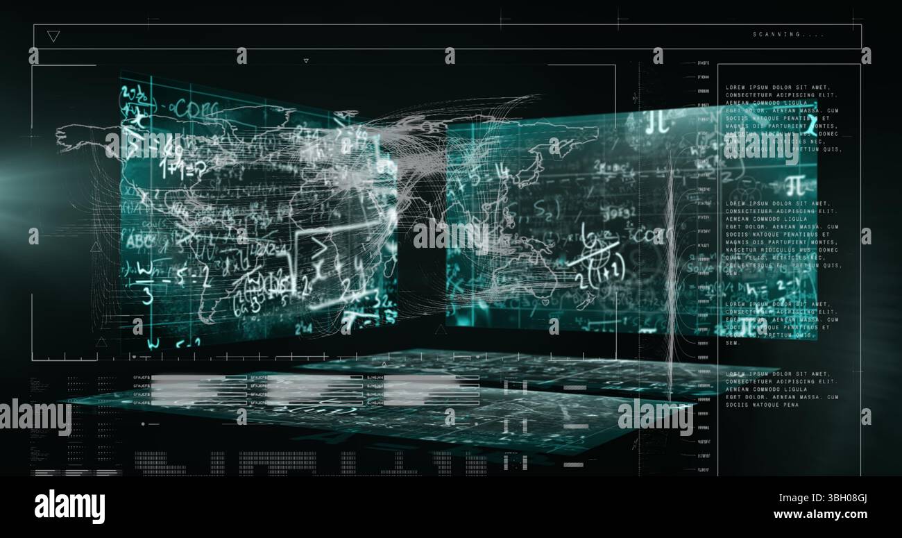 Image of graphical infographic interface with programming data ...