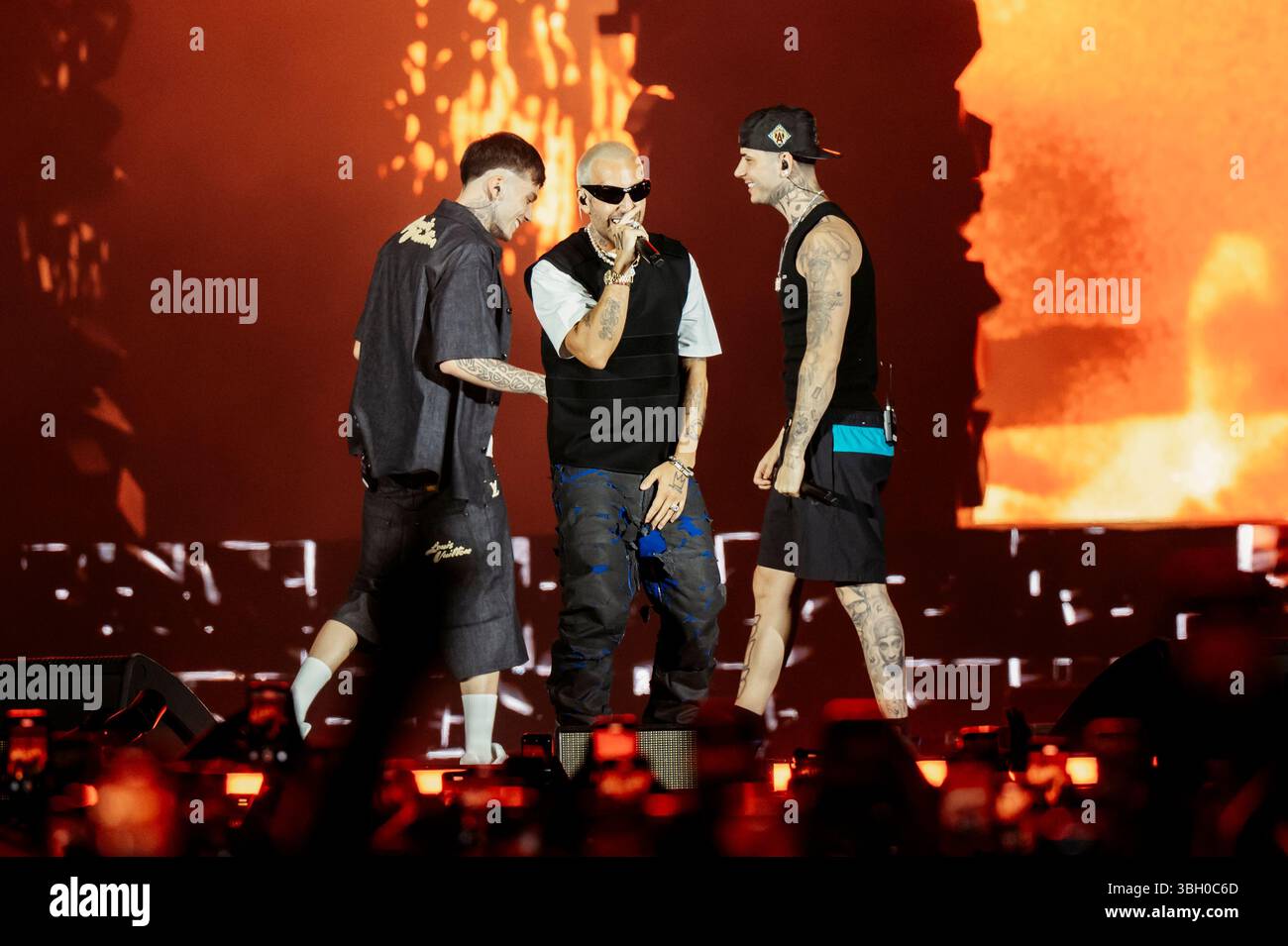 Naples, Italy. 05th June, 2025. Italian rappers Tony Boy, also known as ...