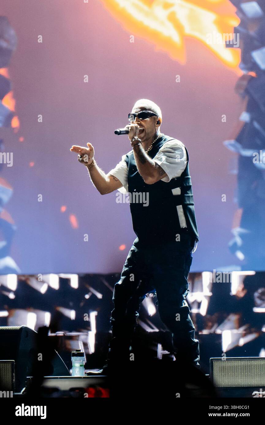 Naples, Italy. 05th June, 2025. Italian rapper Luche, also known as ...