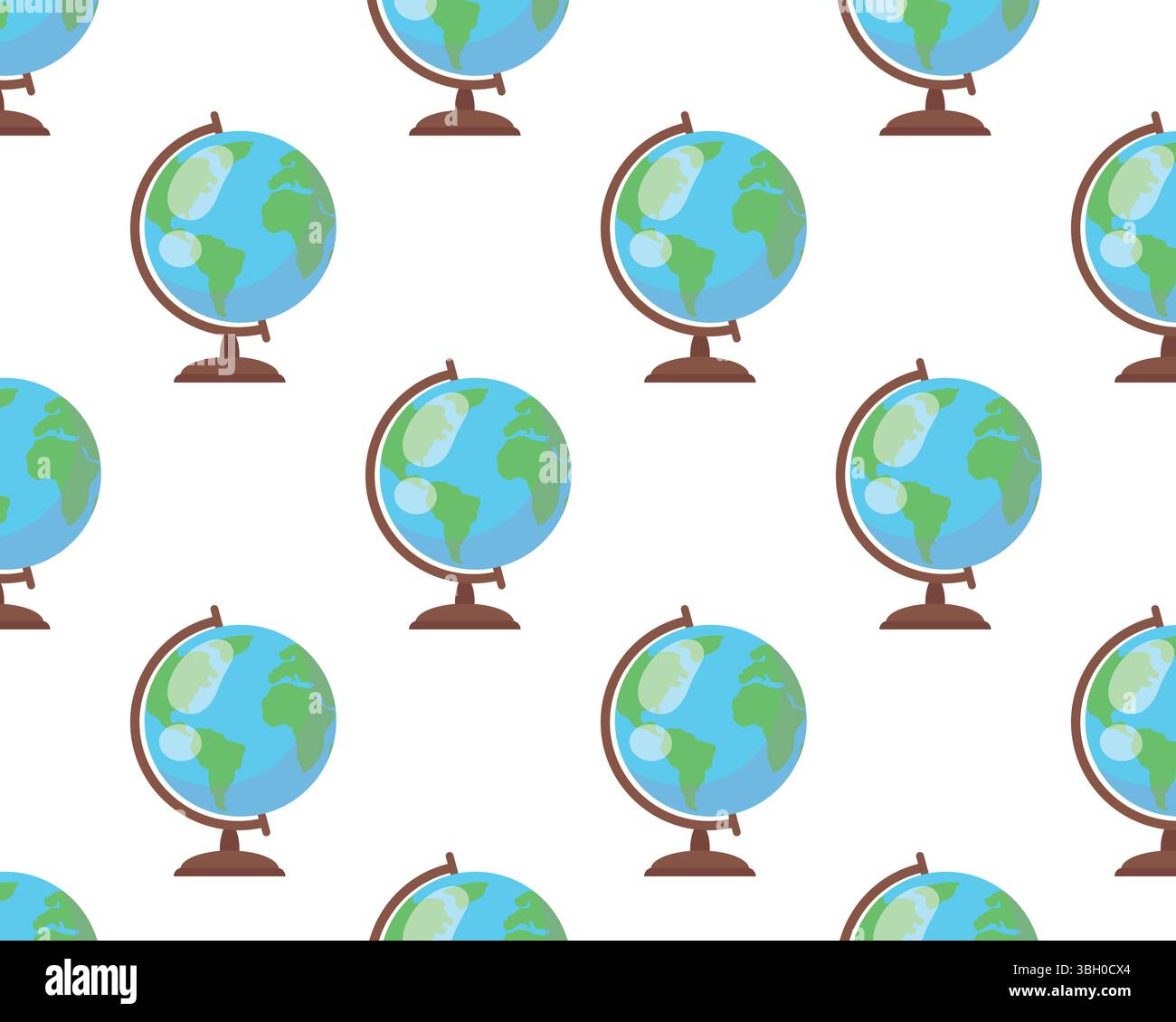 Pattern of table globes. Vector illustration. Stock Vector
