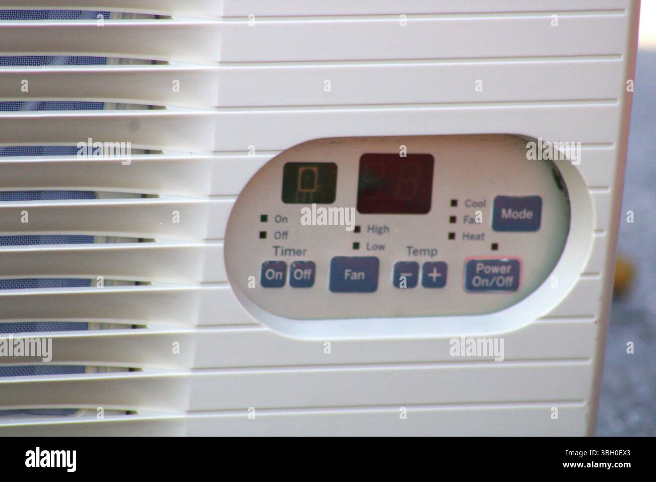 old air conditioning unit up close Stock Photo