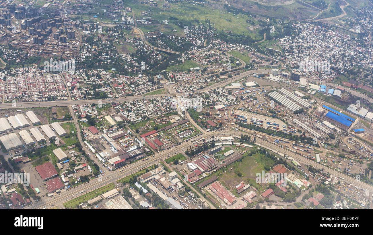 Aerial view of the Addis Ababa, the capital city of Ethiopia Stock ...